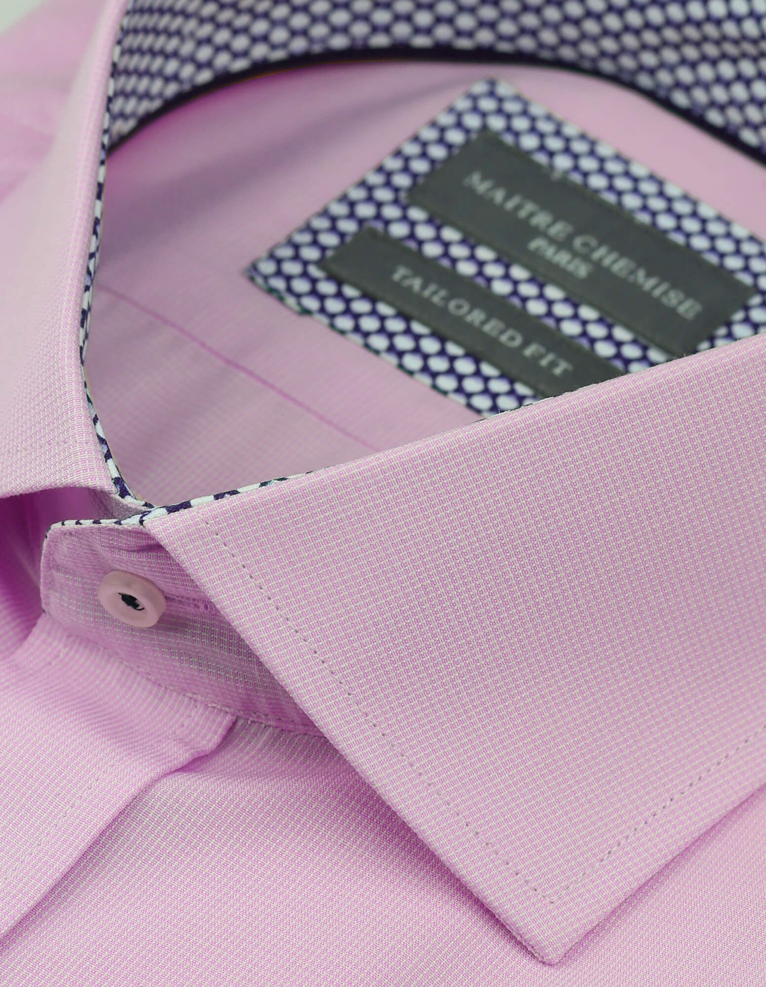 Maitre Chemise Rouen Textured Shirt for Men - Soft Pink Casual Button Down Shirt - Perfect for Office, Date Night & Weekend Outings