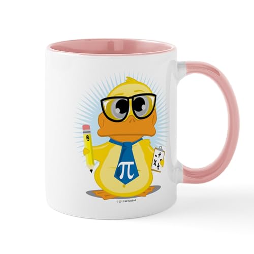 White/Pink Inside - Math Teacher Duck Mug