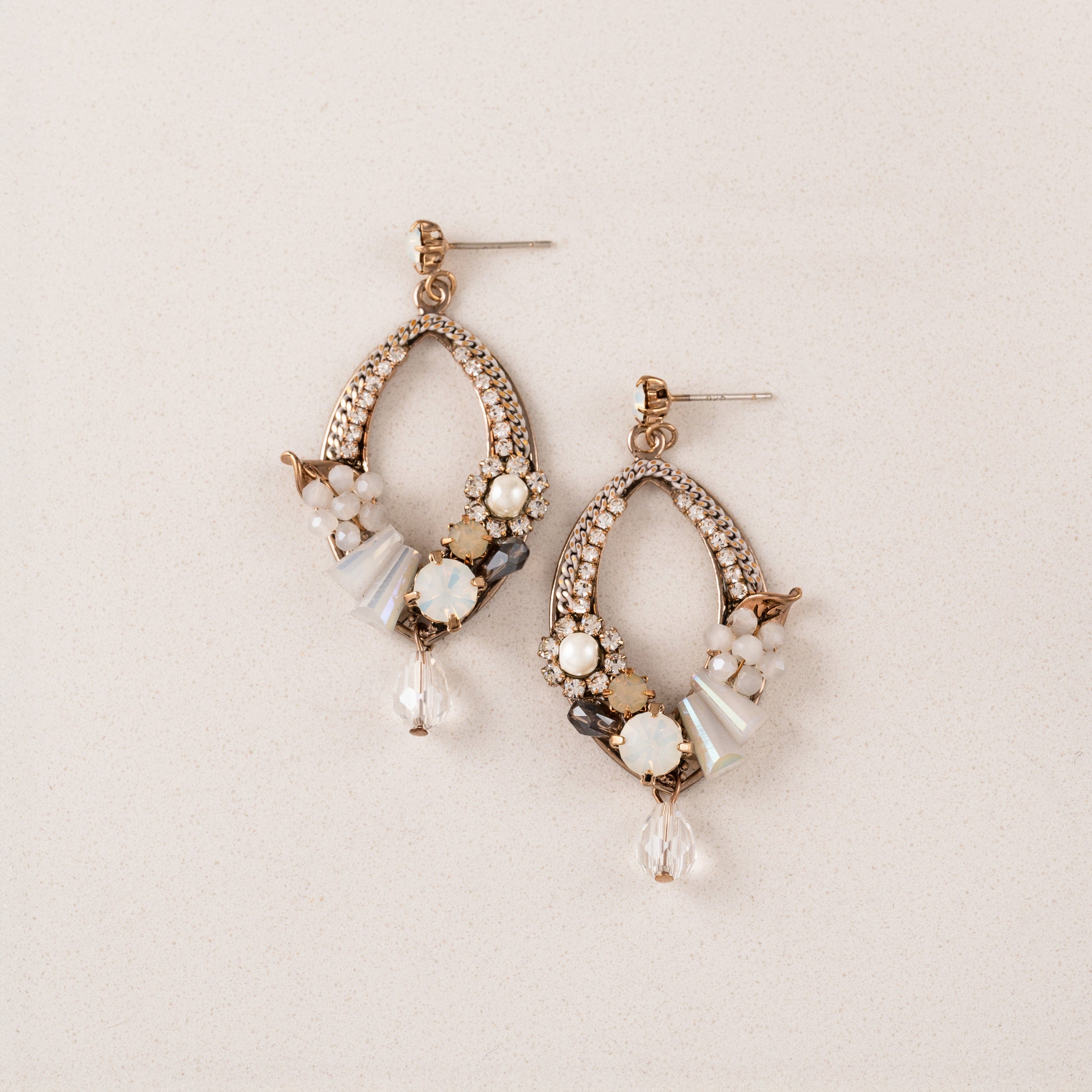 Flora Deco Drop Earrings - Elegant Floral Dangle Earrings for Women | Perfect for Weddings, Parties & Special Occasions