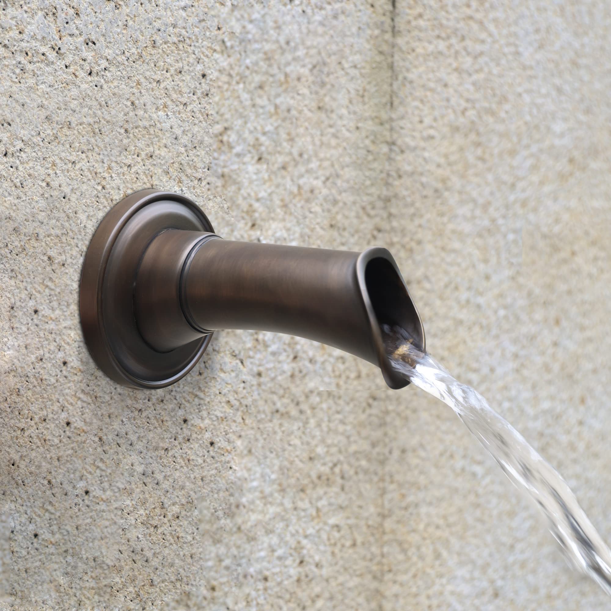 Exquisite Solid Brass Handcrafted Waterfall Spout - Luxury Landscape Fountain Spout for Pools, Ponds & Water Walls - Perfect for Garden Decor, Outdoor Water Features & Zen Waterfalls