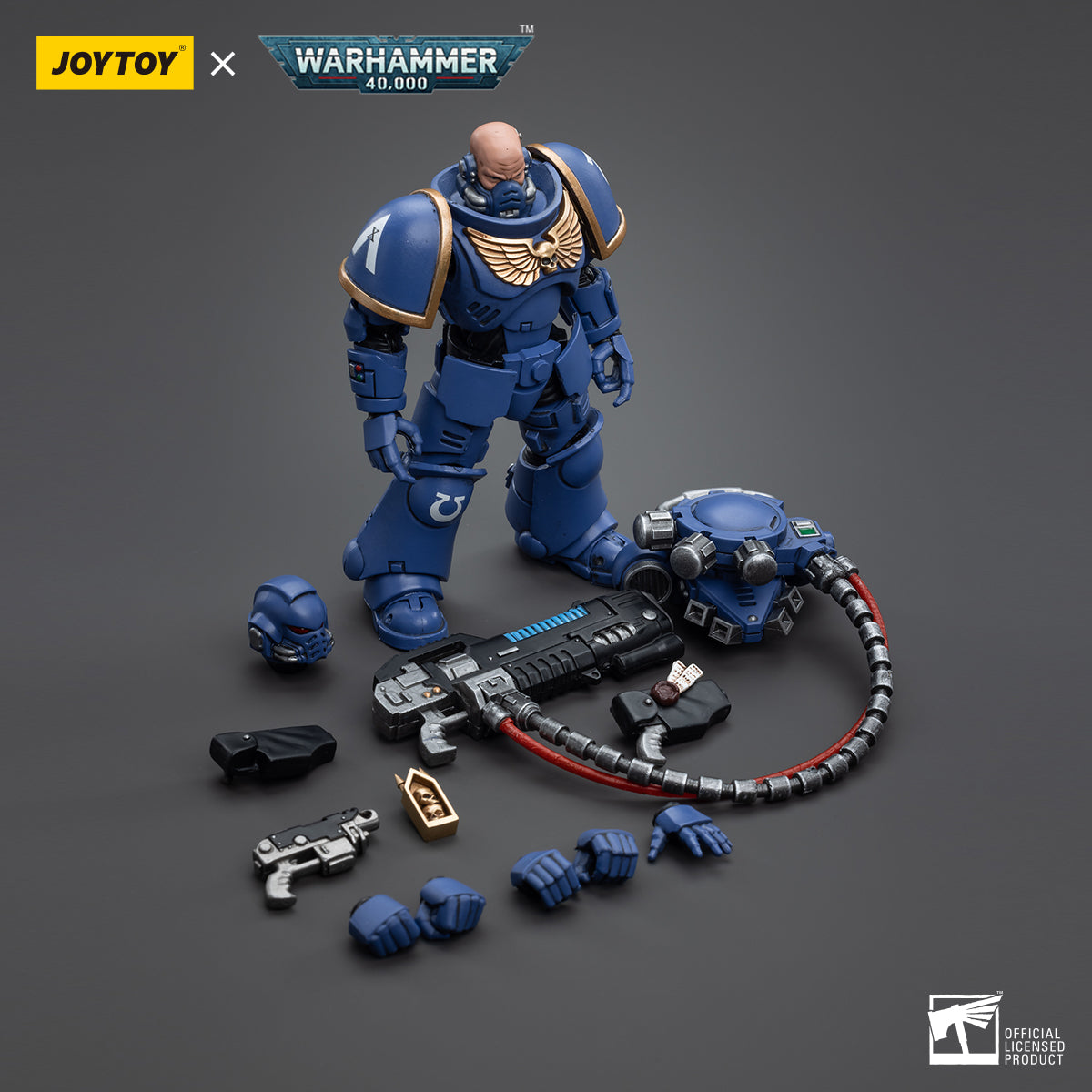 JOYTOY 1/18 Scale Warhammer 40K Ultramarines Hellblasters Action Figure Set (3-Pack) - Perfect for Tabletop Gaming, Collecting, and Warhammer 40K Battle Scenes