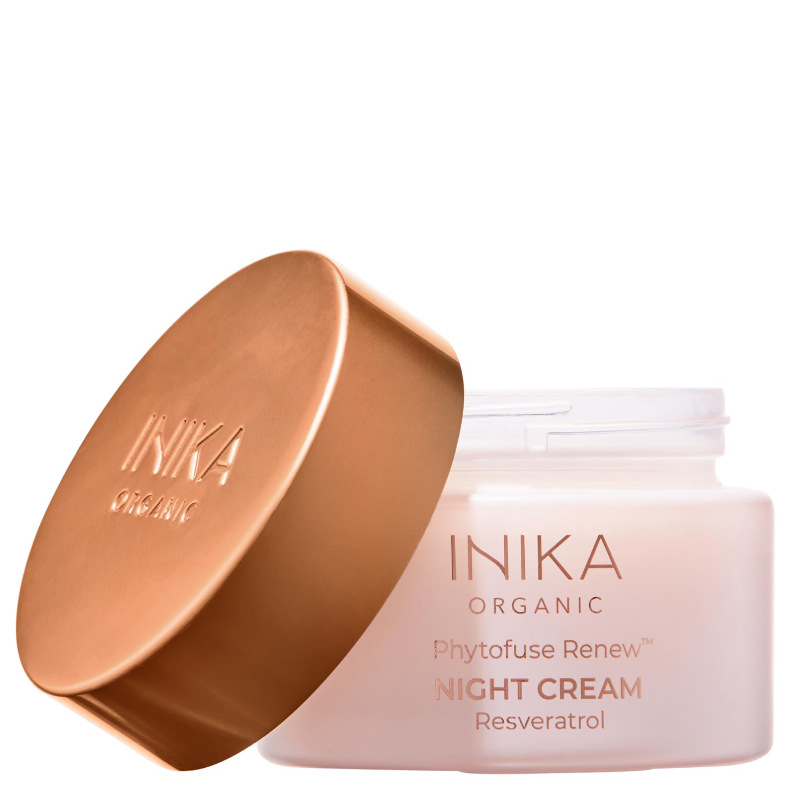 INIKA Organic Phytofuse Renew™ Night Cream - Vegan Anti-Aging Face Moisturizer with Natural Ingredients for Overnight Skin Repair & Hydration (50ml) | Perfect for Dry, Sensitive & Mature Skin Night Care Routine