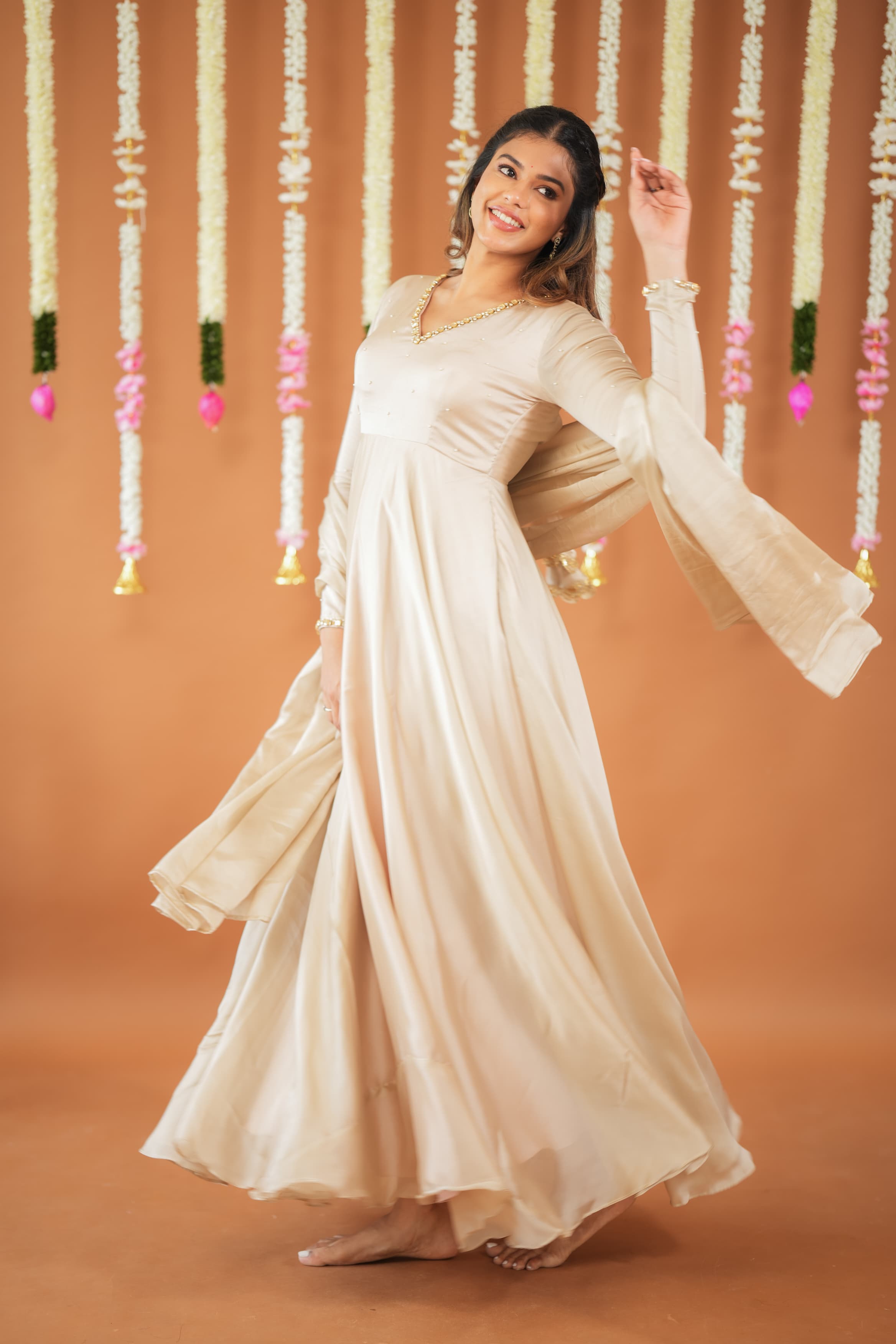 DD660 Anjana Premium Designer Anarkali Dress - Elegant Indian Ethnic Wear for Women | Perfect for Weddings, Parties & Festive Occasions