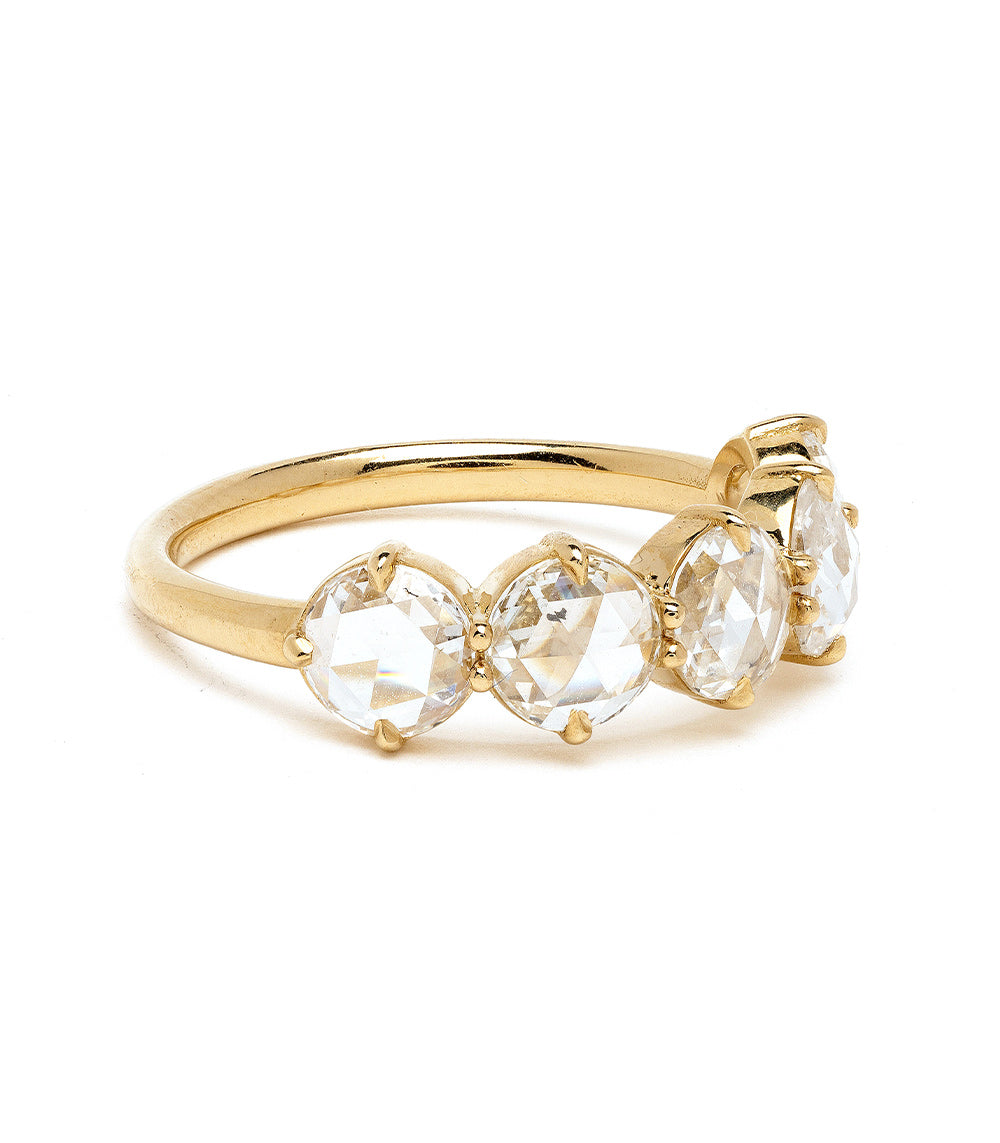 Claudette 5 Stone Diamond Ring for Women - Elegant Wedding, Engagement & Anniversary Jewelry Gift - Perfect for Special Occasions & Everyday Wear