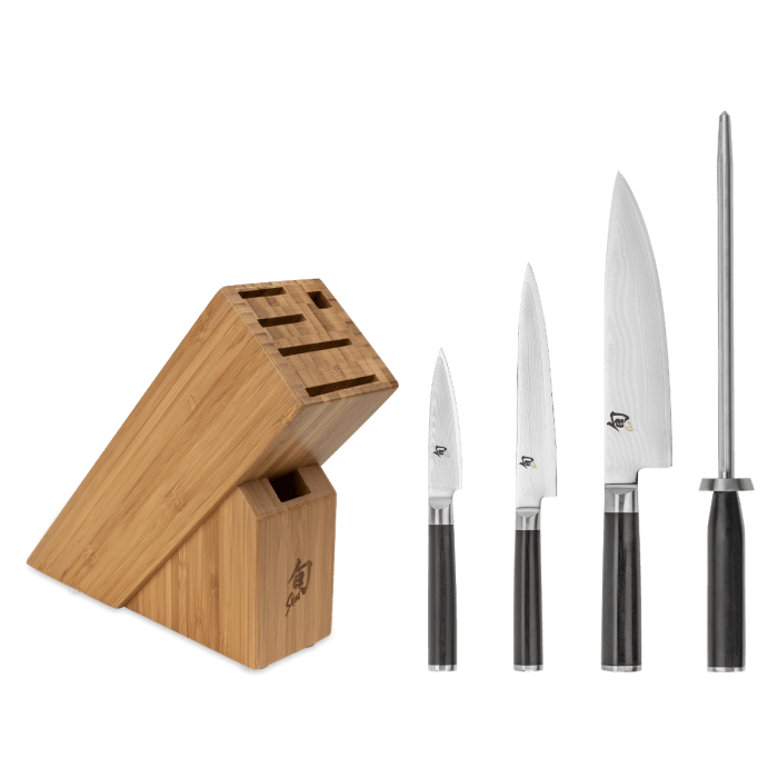 Shun Classic 5-Piece Starter Knife Block Set - Premium Japanese Kitchen Knives for Home Chefs - Perfect for Slicing, Dicing & Meal Prep