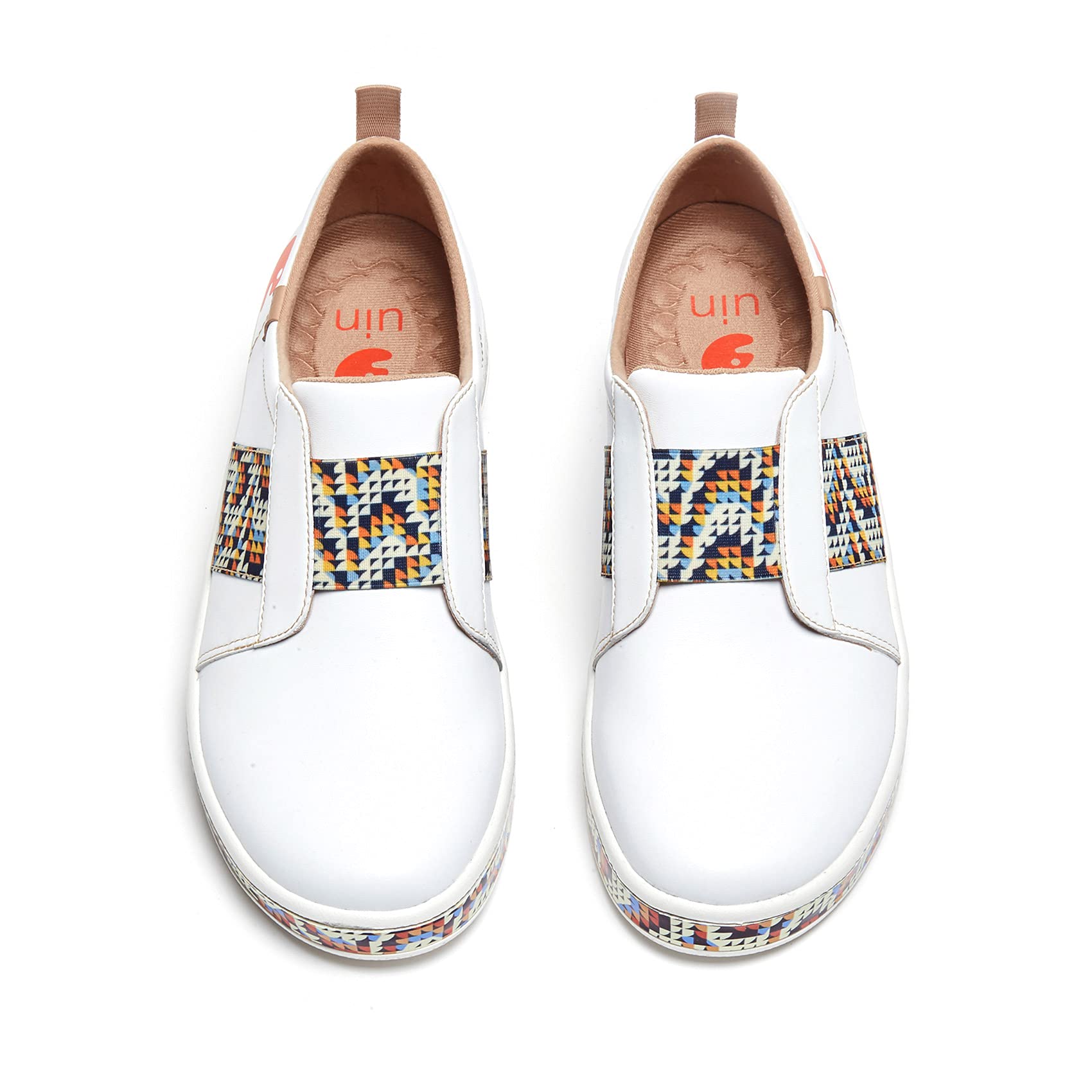 UIN Men's Fashion Sneakers - Lightweight Walking Shoes, Casual Slip-On Loafers with Artistic Painting Design, Athletic Skate Shoes for Travel & Daily Wear | Modern Art Cordoba Collection | Perfect for Gym, Work, and Outdoor Activities