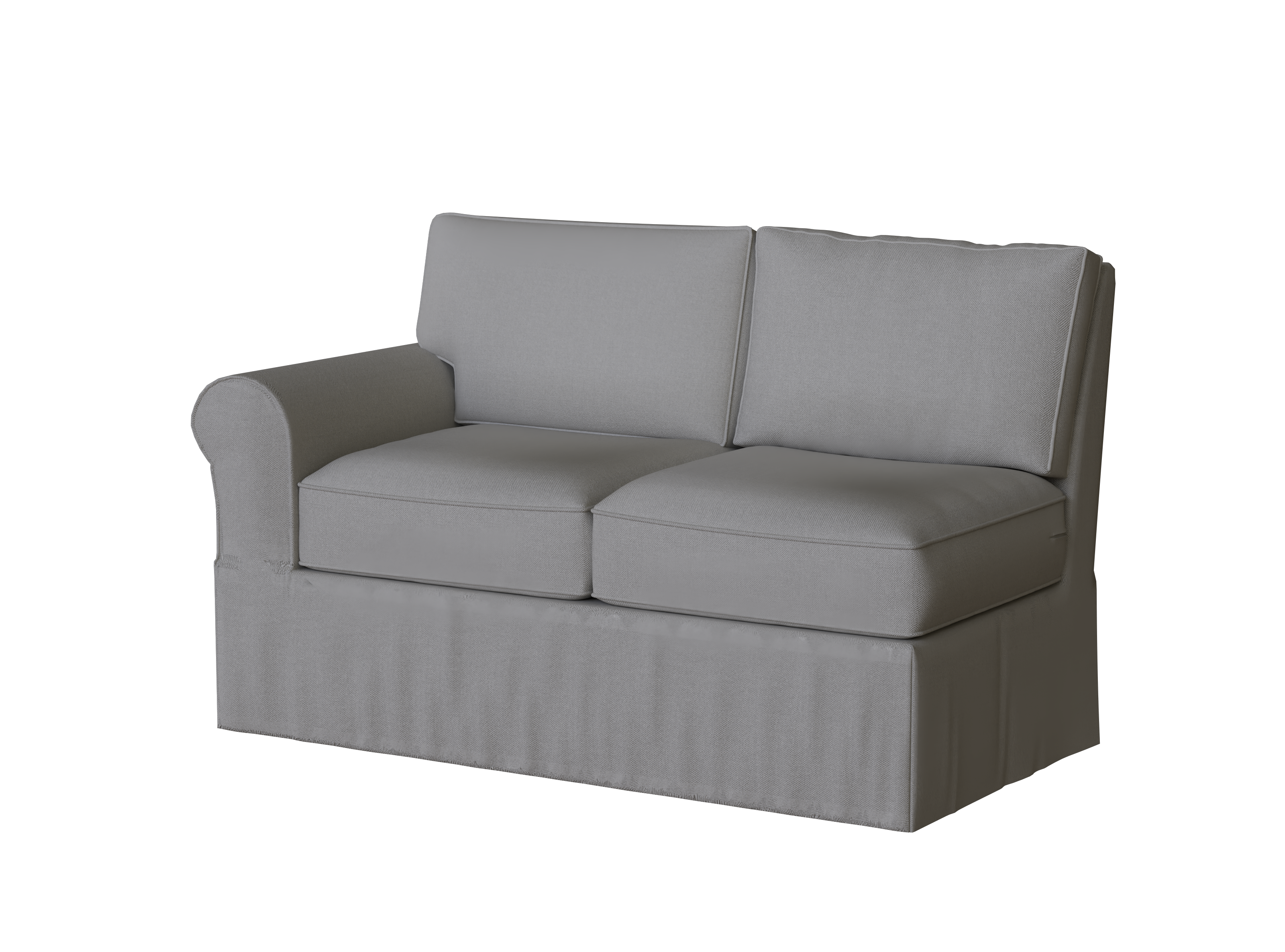 PB Buchanan Roll Arm Left Arm Loveseat Slipcover - Replacement Couch Cover for Sectional Components, Soft Stretch Fabric Protector - Perfect for Living Room, Family Room & Home Theater Furniture Protection
