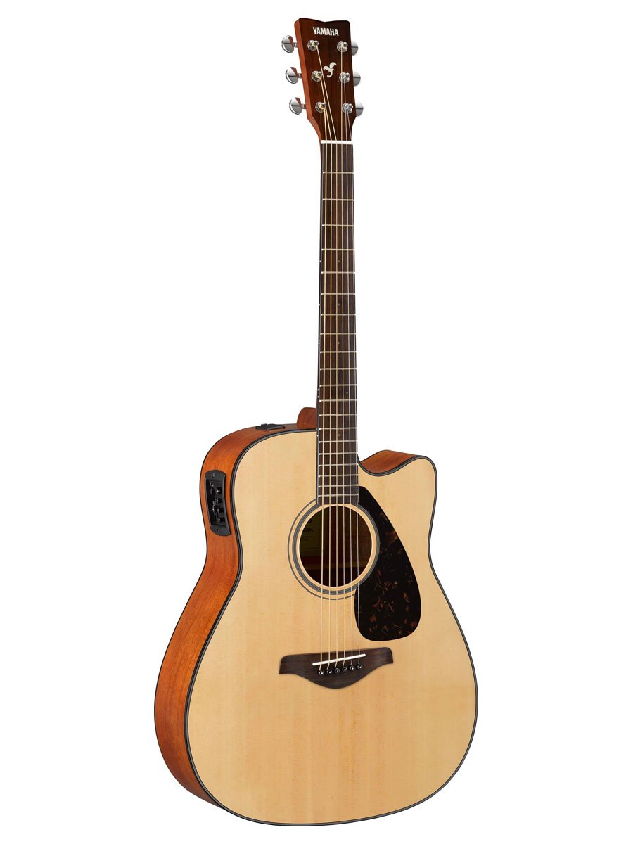 Yamaha FGX800C Solid Top Cutaway Acoustic-Electric Guitar - Dreadnought Body with Natural Finish | Perfect for Stage Performances, Studio Recording & Live Gigs