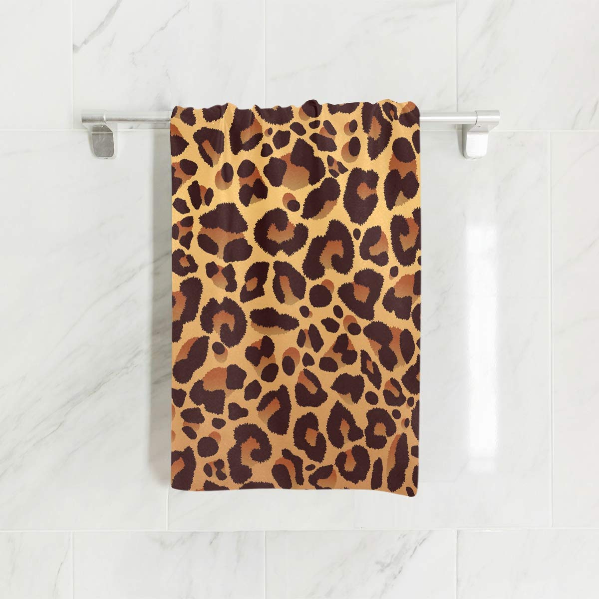 ALAZA Ultra Soft Leopard Print Hand Towel & Washcloth - 16