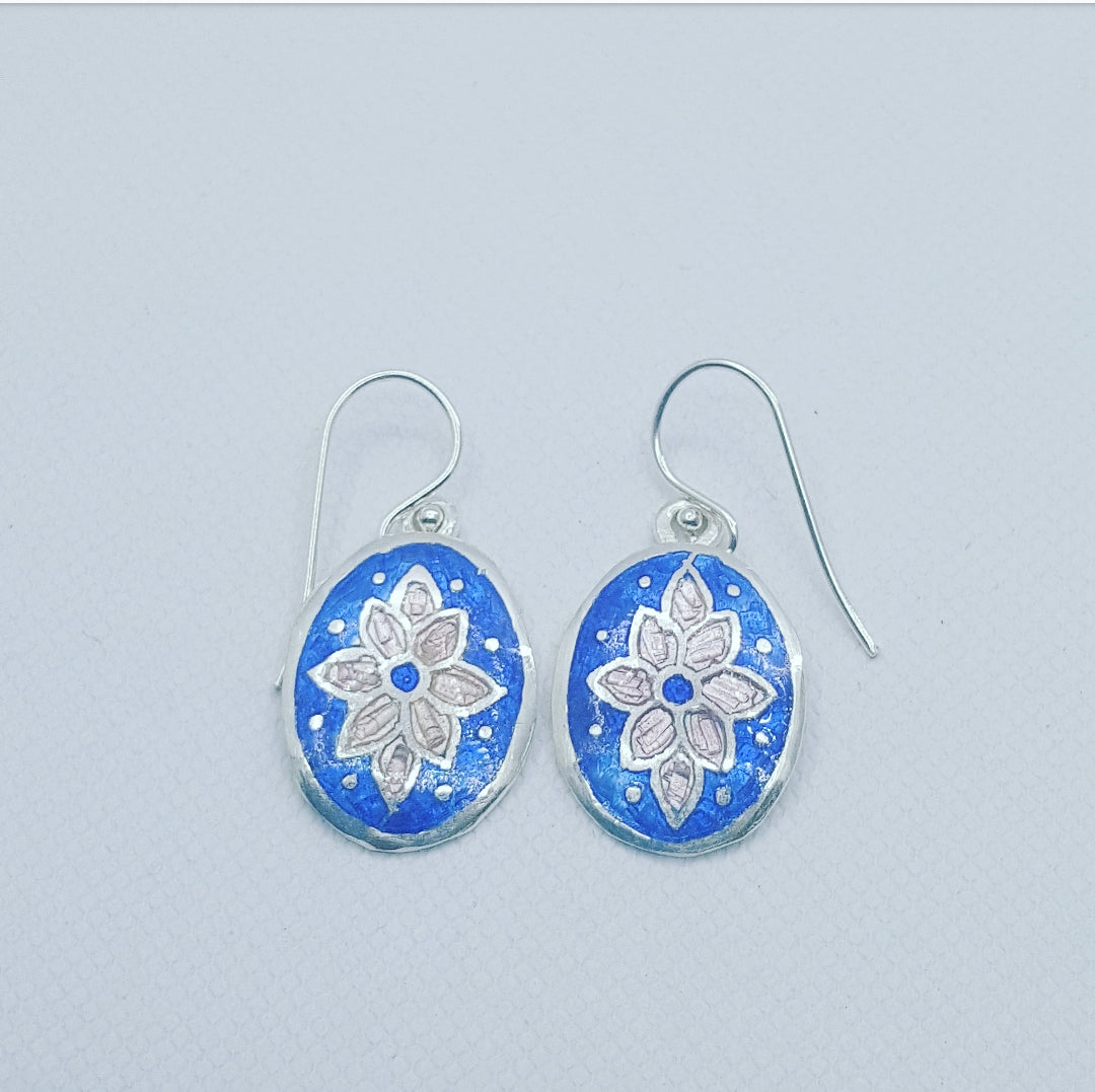 Exquisite Meenakari Enamel Drop Earrings - Handcrafted Indian Jewelry for Women - Perfect for Weddings, Parties & Special Occasions