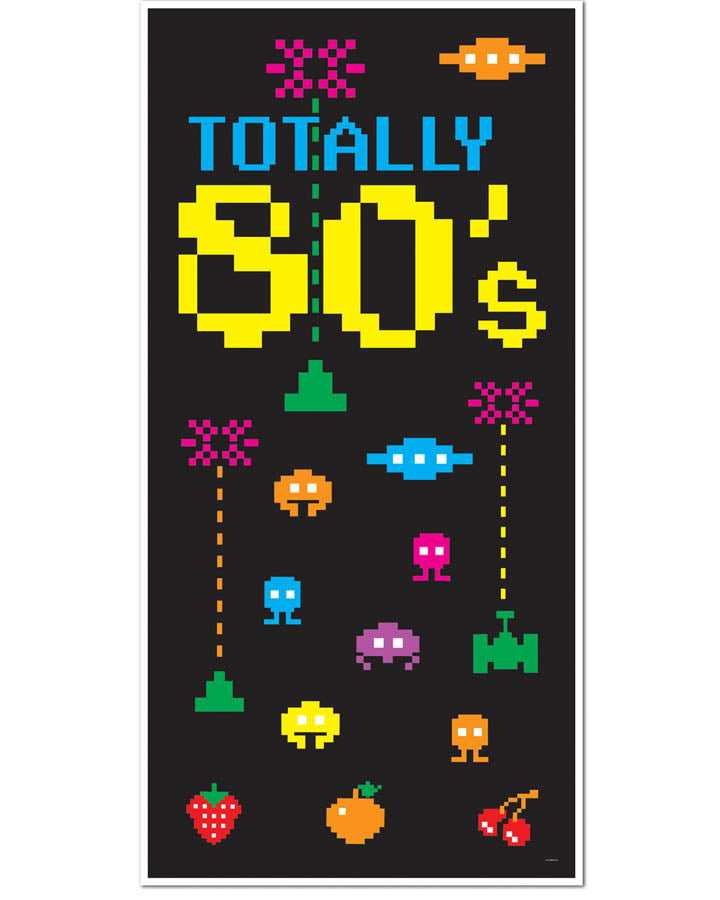 80s Retro Style Door Cover - Vintage Decorative Door Curtain for Home & Party Decor - Perfect for Bedroom, Living Room, and Themed Events