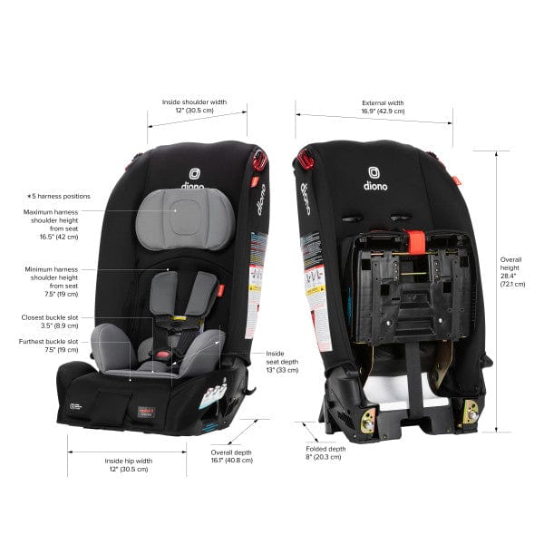 Diono Radian 3R Latch Convertible Car Seat - Safe & Comfortable for Infants to Toddlers - Perfect for Family Travel & Everyday Use