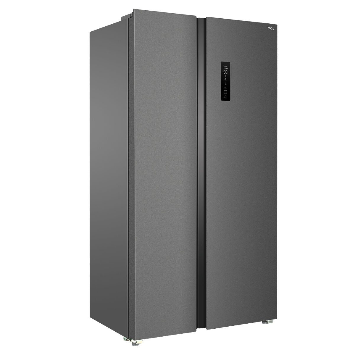 TCL 505L Side by Side Refrigerator - Energy Efficient, Frost Free, Grey (P525SBC) - Perfect for Modern Kitchens & Large Families