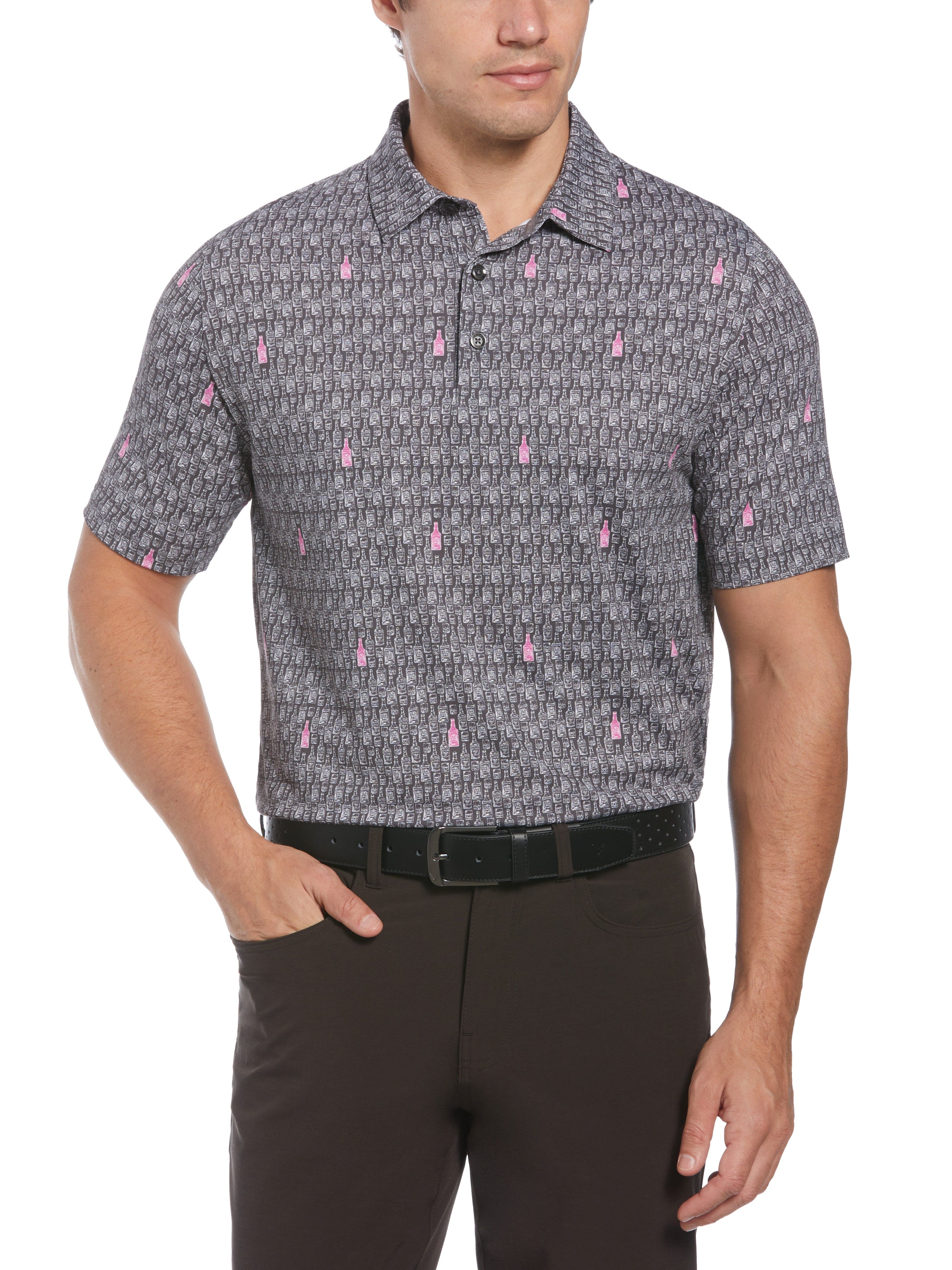 Men's Novelty Print Golf Polo Shirt - Comfortable & Stylish for Golf, Casual Wear & Outdoor Activities