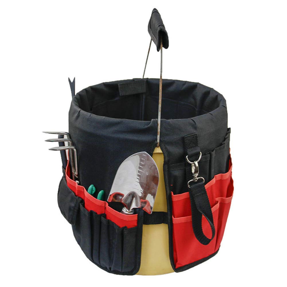 Heavy Duty Gardening Tool Belt Bag with 42 Pockets - Waterproof Oxford Fabric Garden Bucket Bag for Outdoor Planting, Yard Work & Lawn Care - Perfect Tool Organizer for Landscaping, Weeding & Professional Gardeners