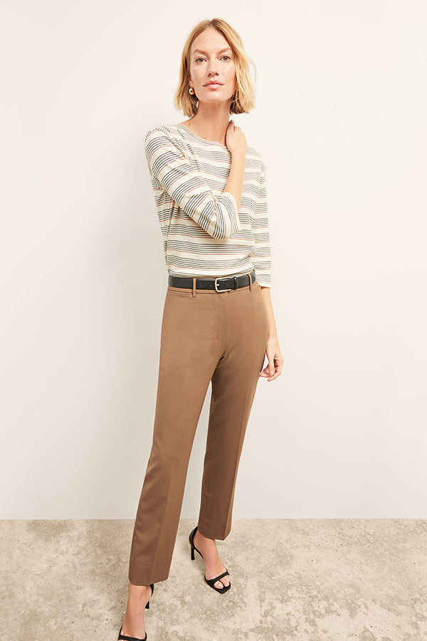 Smith Straight Trouser Washable Wool Twill Pants for Men - Comfortable Office & Business Casual Wear in Camel Color