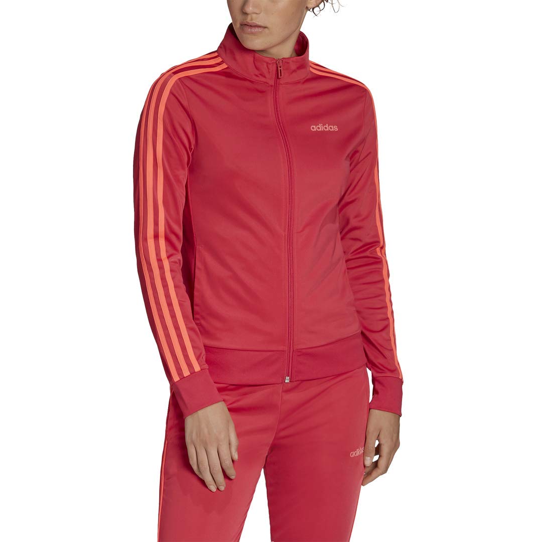 Adidas Women's Essentials 3-Stripe Track Jacket - Lightweight Running Jacket for Women, Casual Workout & Gym Wear - Perfect for Jogging, Yoga & Outdoor Activities