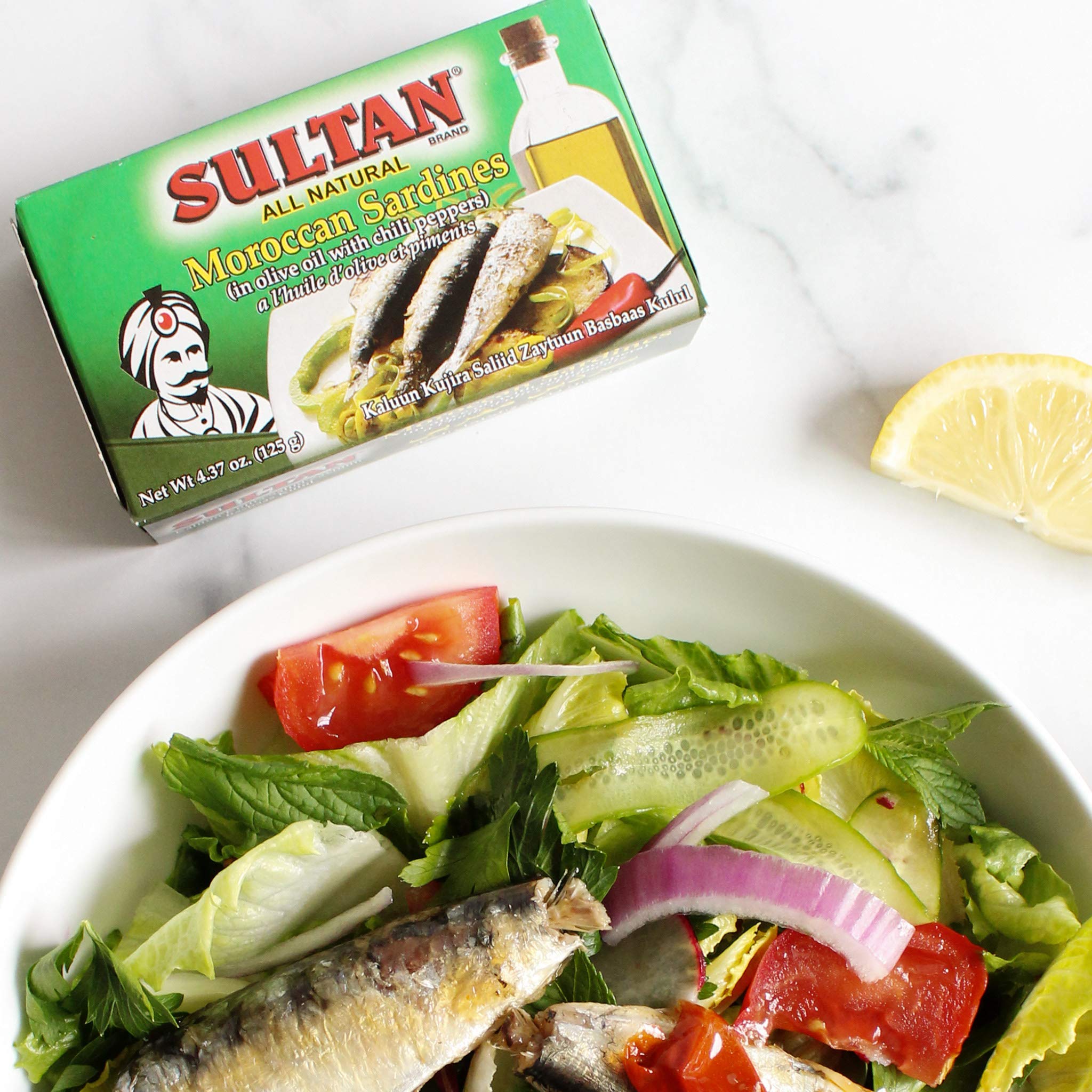Premium Moroccan Sardines in Olive Oil - 100% Natural, High Protein, No Additives, Keto & Paleo Friendly - 4.37oz Cans (Pack of 50) - Perfect for Healthy Snacks, Salads & Mediterranean Recipes