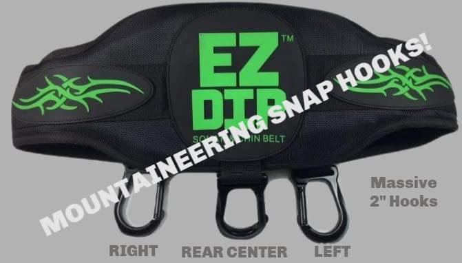 EZ DIP Pull Up Weight Belt with Rotating Handles & Dumbbell Hook - Heavy Duty 505# Dipping Belt for Strength Training - Perfect for Gym, CrossFit & Home Workouts - Belt Squat Attachment Included