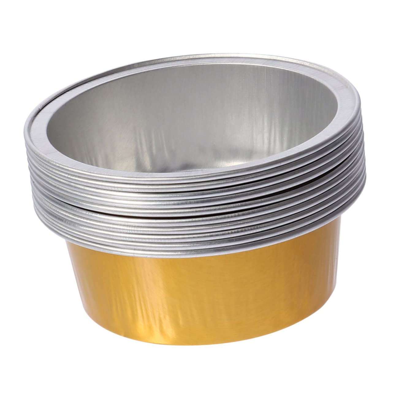 iPetboom 100 Pcs Golden Aluminum Foil Wax Melting Bowls - Mini Wax Warmer Containers for Hair Removal, Hard Wax Beads & Fragrance Wax | Perfect for Salon, Spa & At-Home Waxing Kits (BPA-Free, Durable)