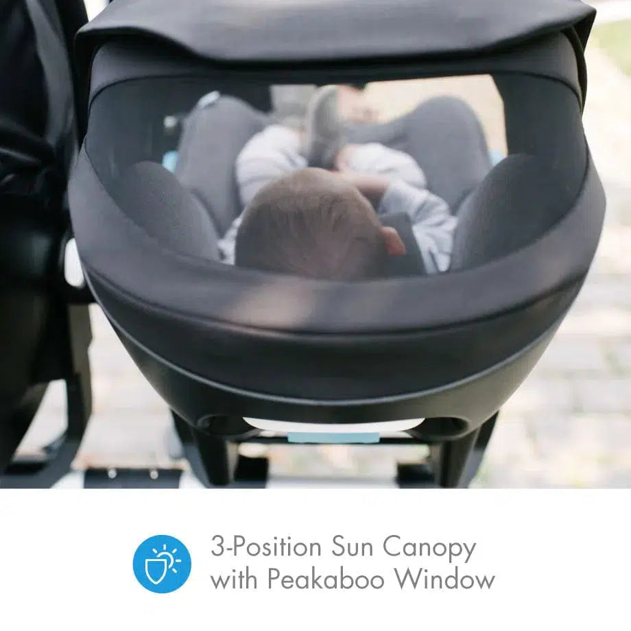 Clek Liing Infant Car Seat - Thunder (C Zero Plus Fabric) | Safe & Comfortable Baby Car Seat for Newborns | Perfect for Travel, Daily Commutes & Family Road Trips