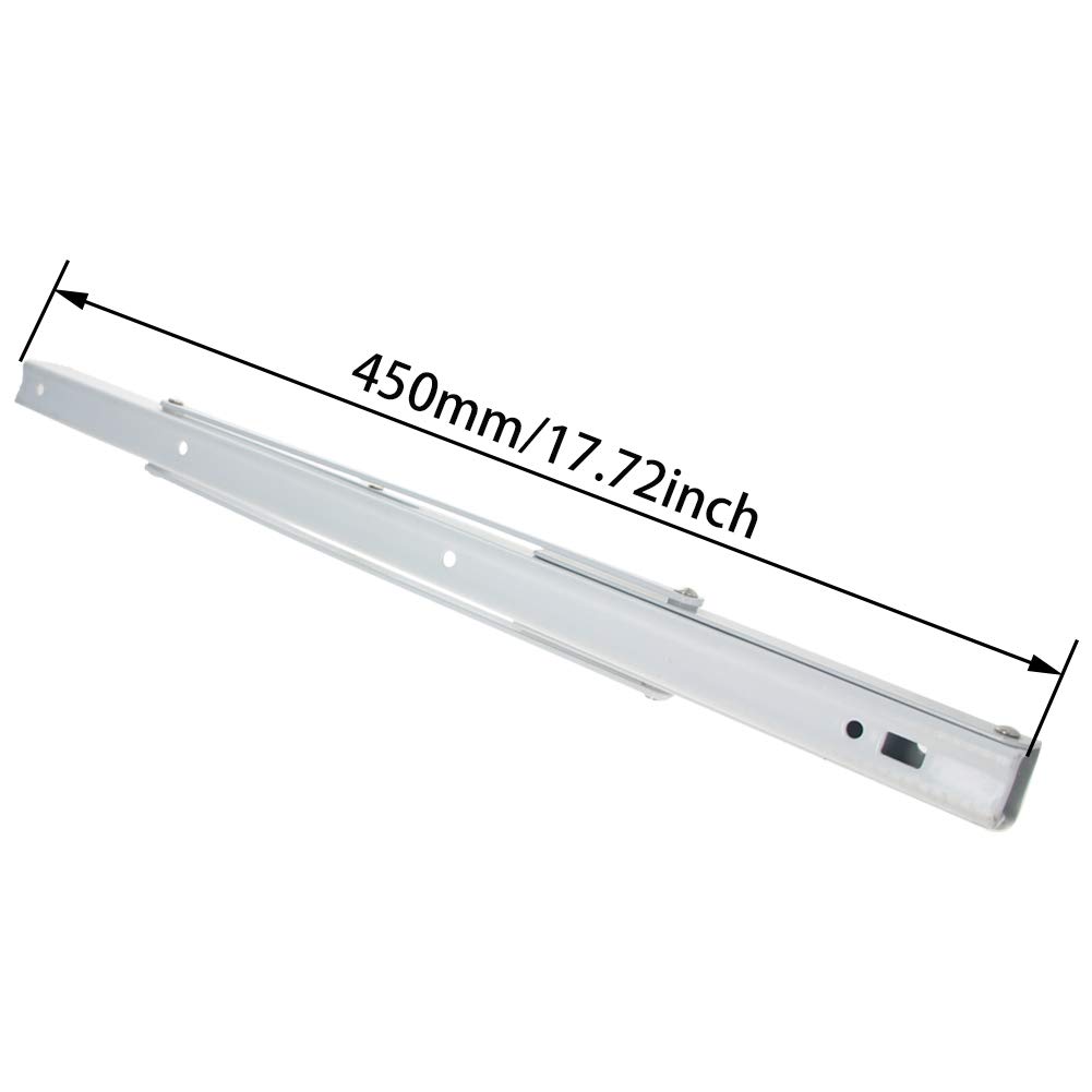 MroMax 450mm White Folding Wall Shelf Bracket - Heavy Duty Drop Leaf Shelf for Standing Desk, Kitchen, Laundry Room - Space Saving Storage Solution (1 Pack) - Perfect for Small Spaces, Home Office & Closet Organization