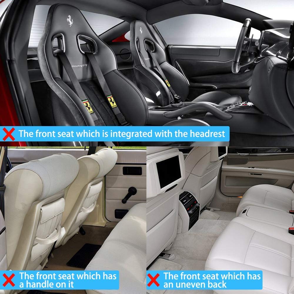 UBANTE Car Backseat Organizer with Touch Screen Tablet Holder - 9 Storage Pockets & Kick Mats - Car Seat Back Protector for Kids & Toddlers - Travel Accessories for Road Trips & Family Vacations (2 Pack)