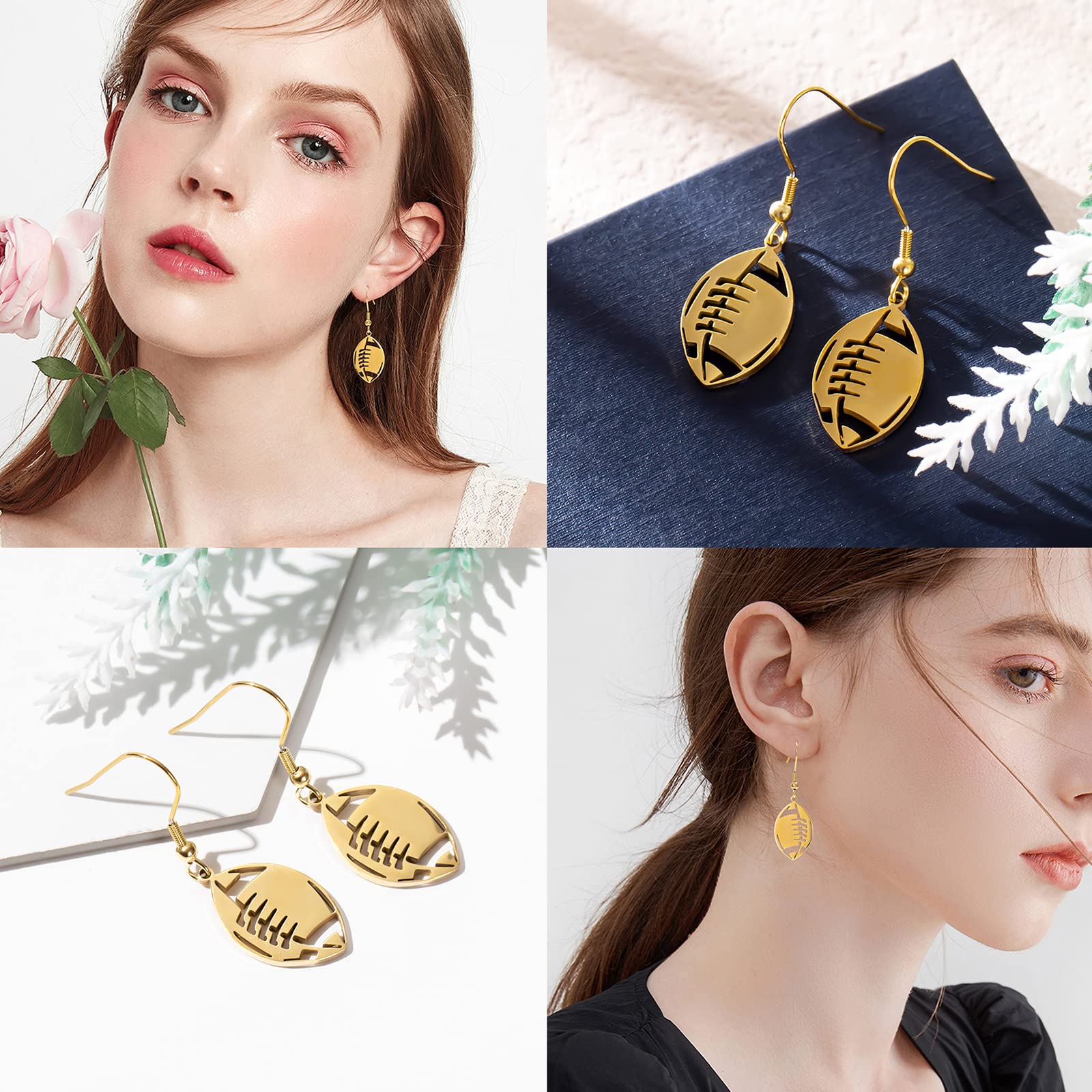 Hypoallergenic Basketball Earrings for Women - Dangle Sport Jewelry Gift for Female Athletes & Basketball Fans | Perfect for Game Day, Workout & Casual Wear