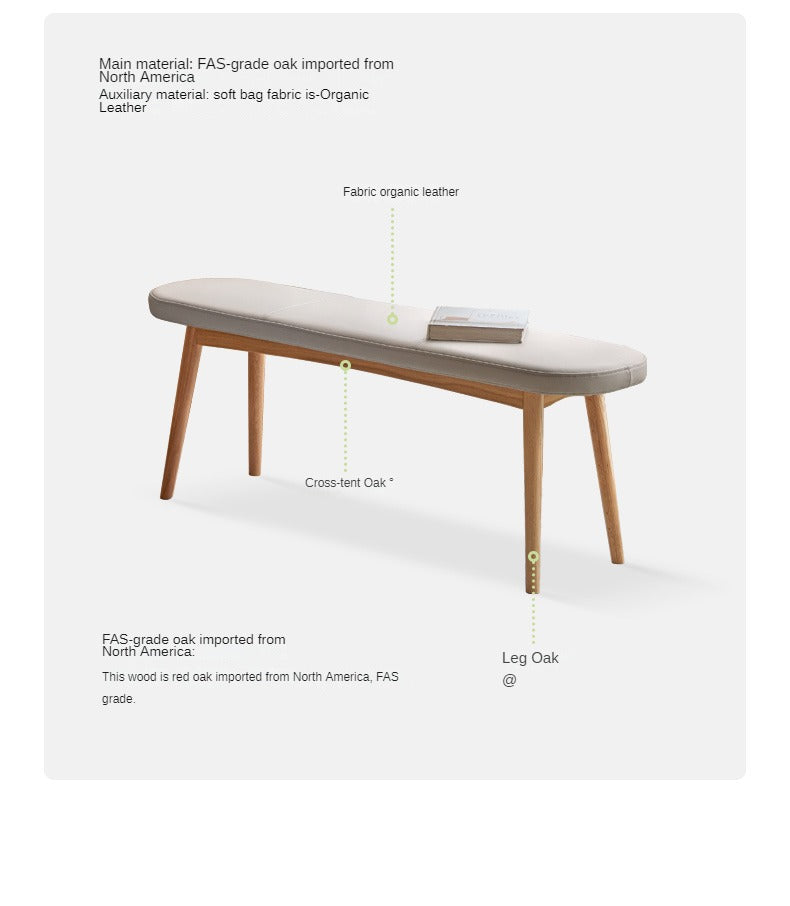 Solid Oak Wood Long Bench for Dining Room, Entryway, or Garden – Durable & Stylish Seating Solution