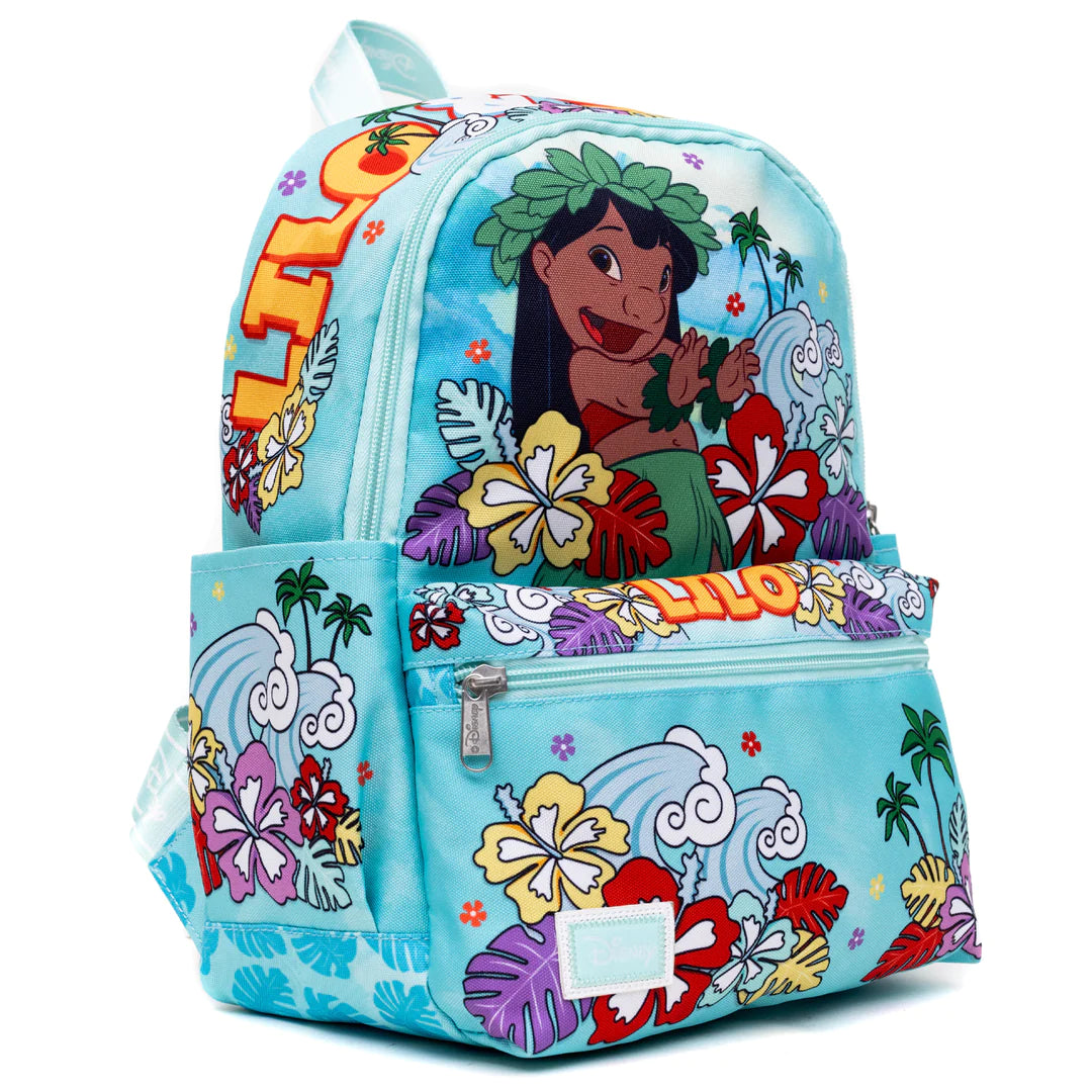 Lilo & Stitch 13 Inch Mini Backpack for Kids - Lightweight Nylon School Bag for Girls & Boys - Perfect for Disney Fans, School, Travel & Theme Parks