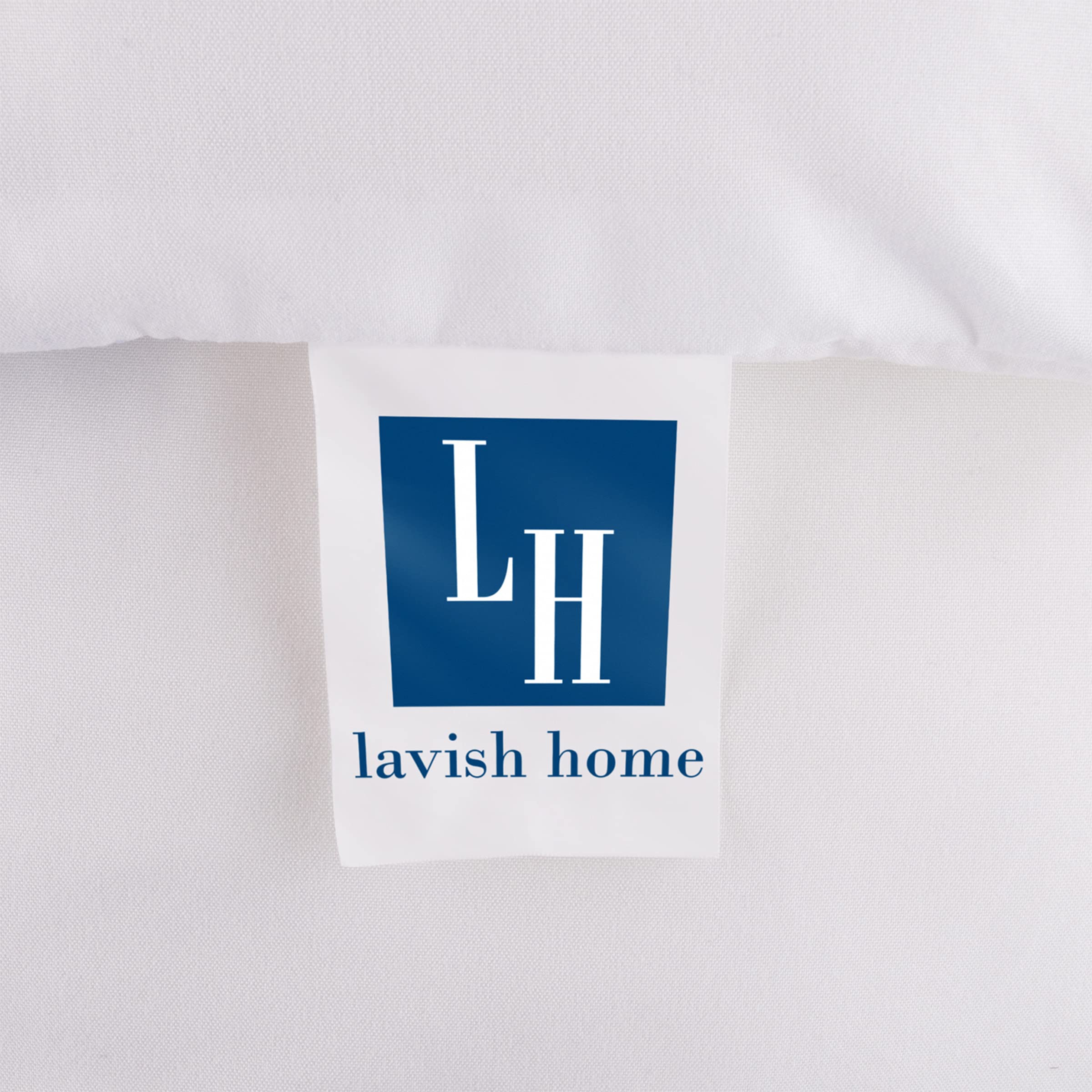 Lavish Home 4-Inch Queen Pillow Top Mattress Topper - Plush & Supportive Baffle Box Down Featherbed with Duck Feathers & Cotton Cover (White) | Perfect for Back Pain Relief, Guest Beds & Luxury Hotel-Style Comfort
