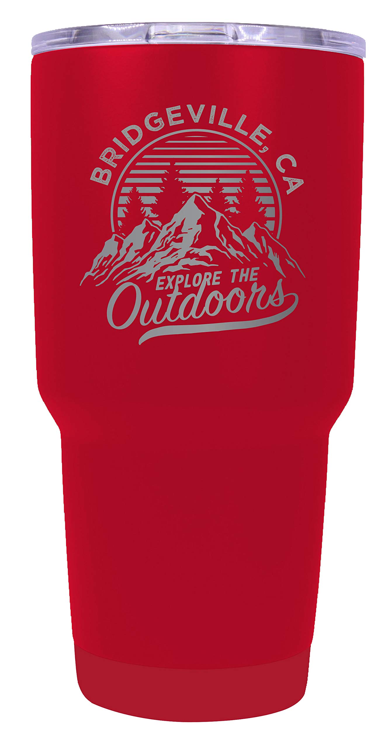 24 oz Insulated Stainless Steel Tumbler with Laser Engraved California Souvenir Design - Red | Double-Wall Vacuum Insulated Travel Mug for Hot & Cold Drinks | Perfect for Road Trips, Office Use & Outdoor Adventures