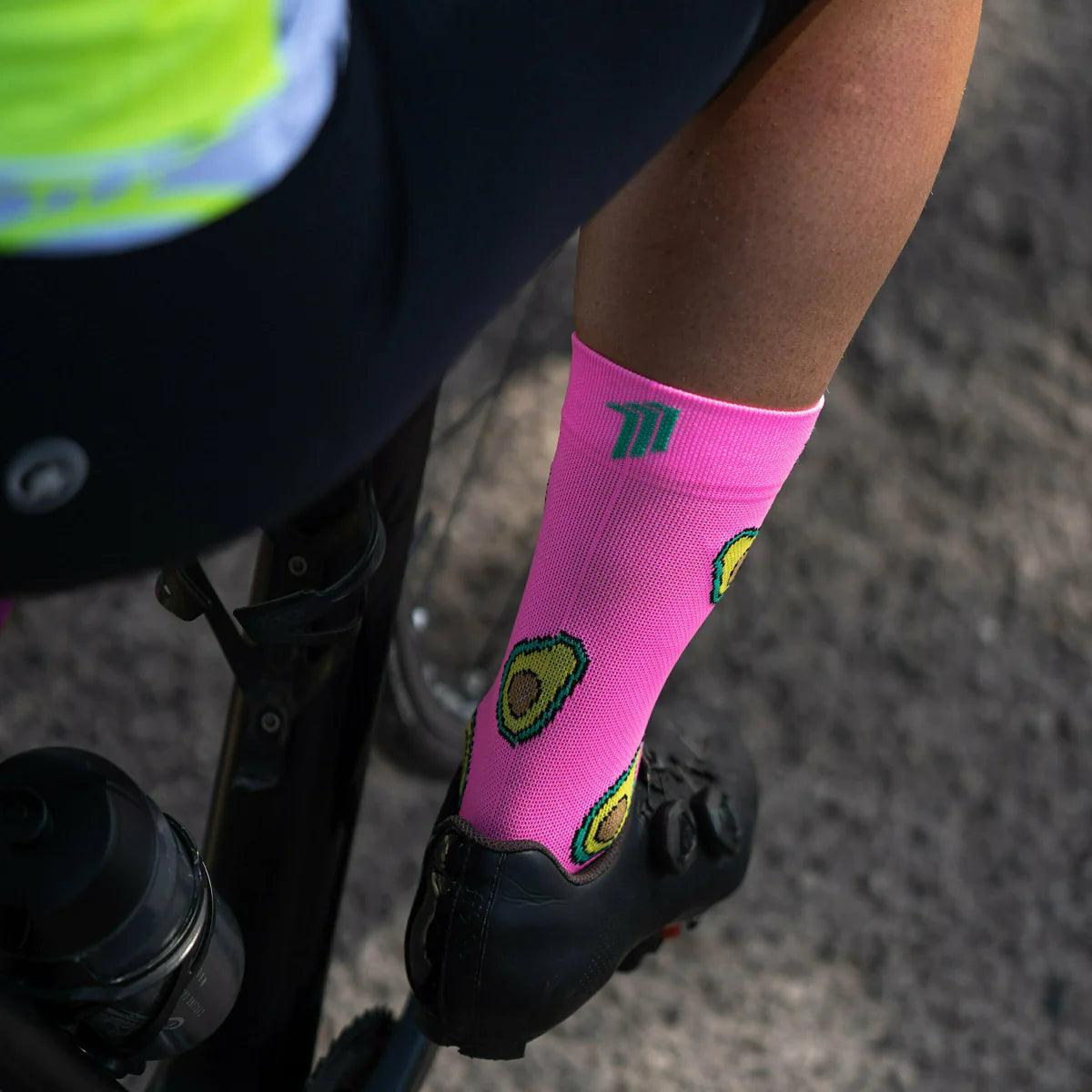 Premium Sporcks Avocado Cycling Socks - Breathable Moisture-Wicking Performance Socks for Road & Mountain Biking - Perfect for Cycling Enthusiasts & Outdoor Sports