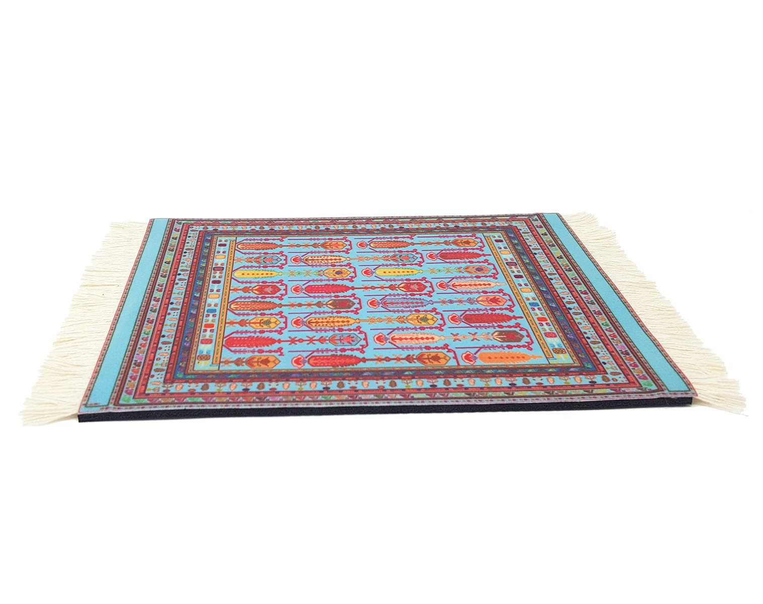 Floral Oriental Carpet Mouse Pad - SUPCOW Soft Non-Slip Desk Mat for Computer, Laptop & Gaming - Ergonomic Wrist Support for Office & Home Workspace