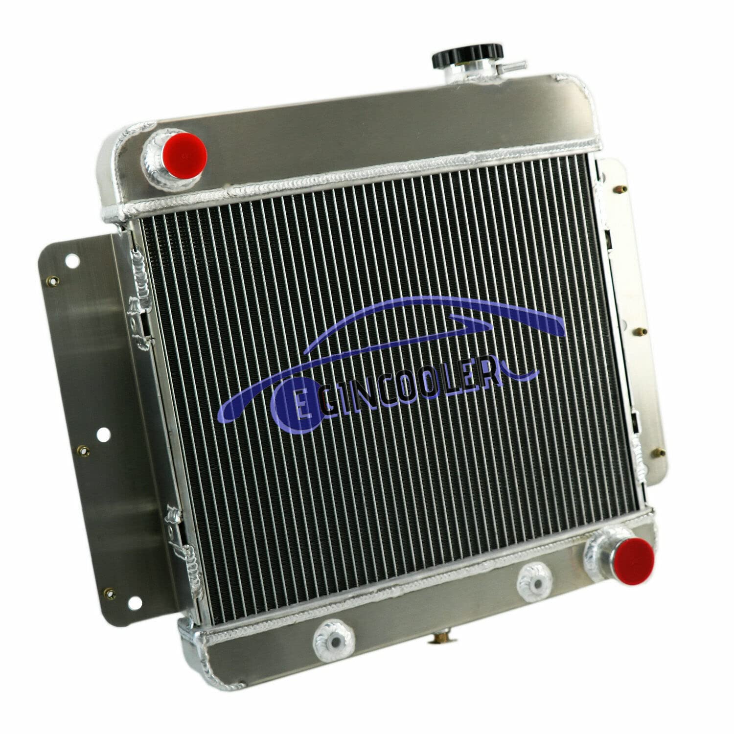 High-Performance All-Aluminum 4-Row Radiator for 1962-1967 Chevy II/Nova SS (L6/V8) - Includes Shroud, Fan & Relay - Perfect for Classic Car Restoration & Hot Rod Upgrades