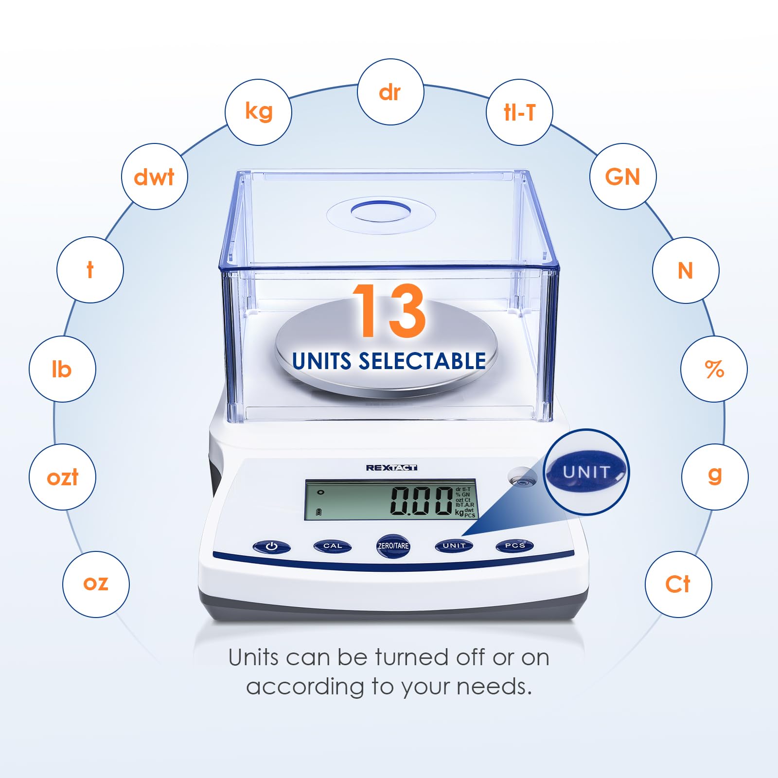 High Precision Digital Scale 0.01g x 3000g - Laboratory Analytical Balance with 0.01g Accuracy for Jewelry, Pharmacy, Chemistry & Industrial Use - Perfect for Scientific Research, Gem Weighing & Precise Measurements