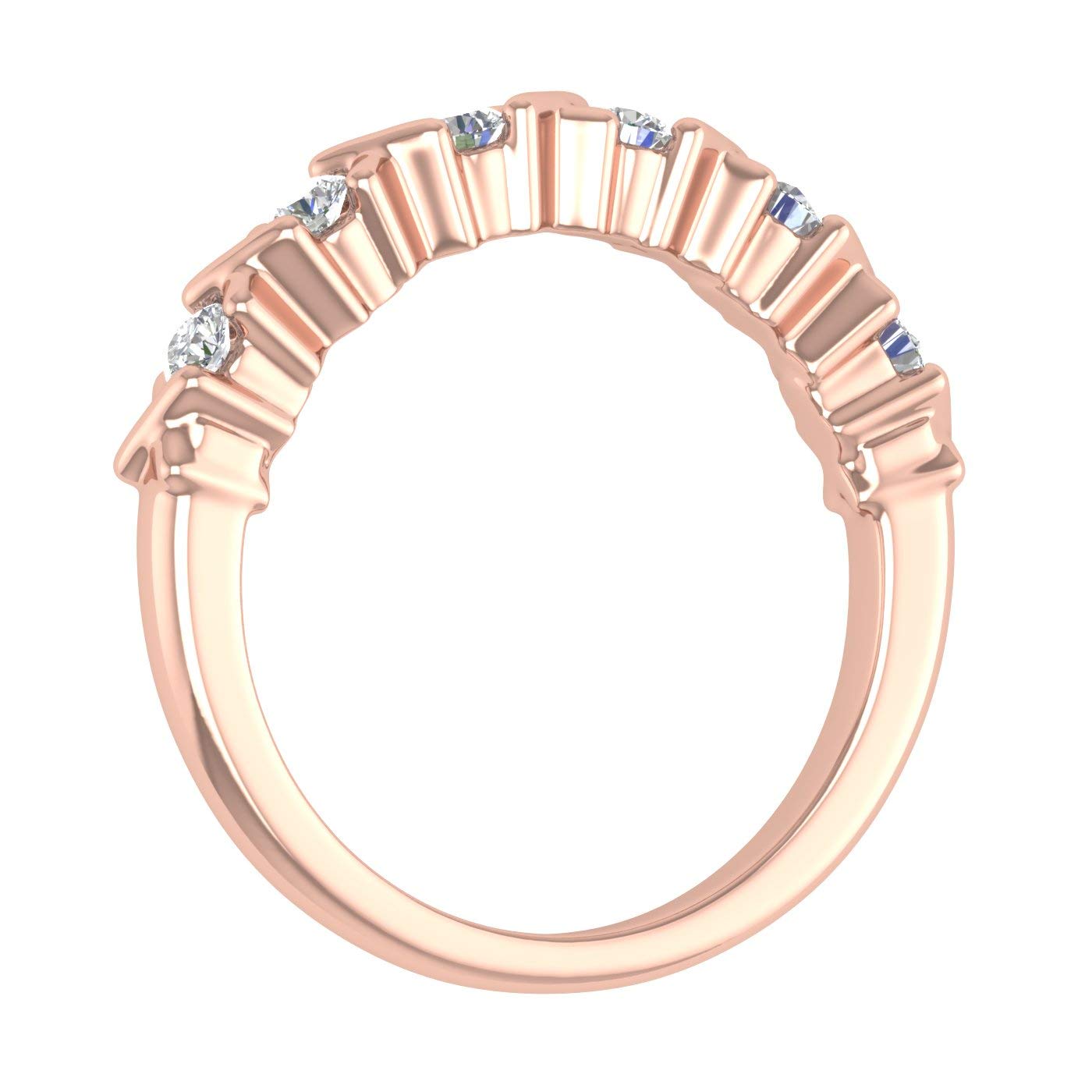 1/4 Carat Round Diamond Wedding Band Ring in 10K Gold - Elegant Bridal Jewelry for Engagement, Anniversary & Special Occasions