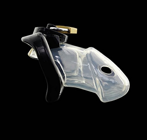 Hypoallergenic Male Chastity Cage - Clear Plastic Cock Ring for Adult Play & BDSM