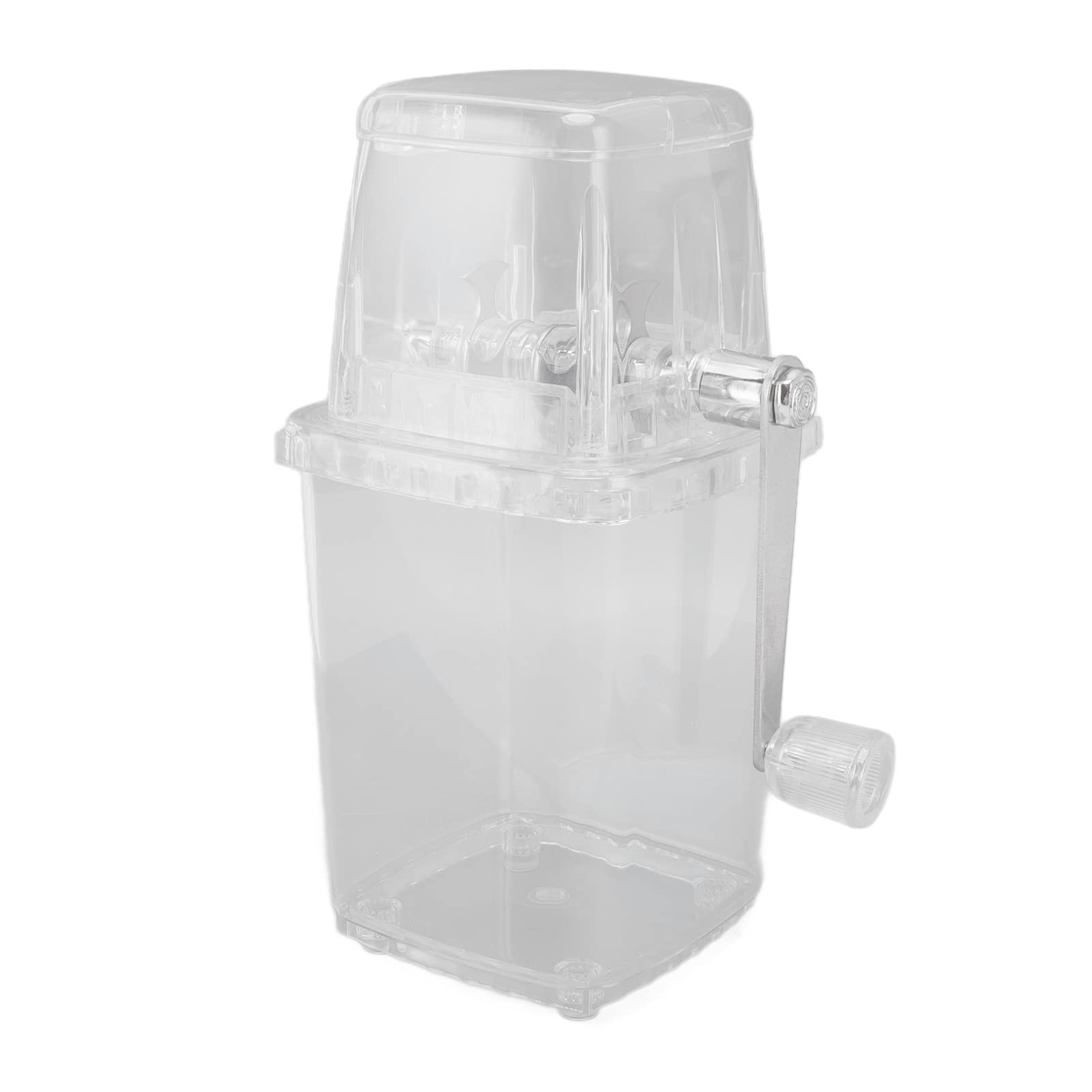Stainless Steel Manual Ice Crusher for Cocktails, Smoothies & Shaved Ice - Transparent Handheld Ice Chopper for Home Bars, Parties & Outdoor Use