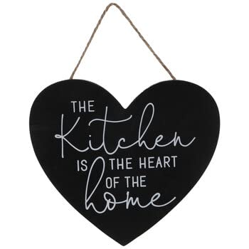 Heart of the Home Wooden Wall Art - 10 Inch Rustic Kitchen Decor for Farmhouse, Dining Room & Cozy Living Spaces
