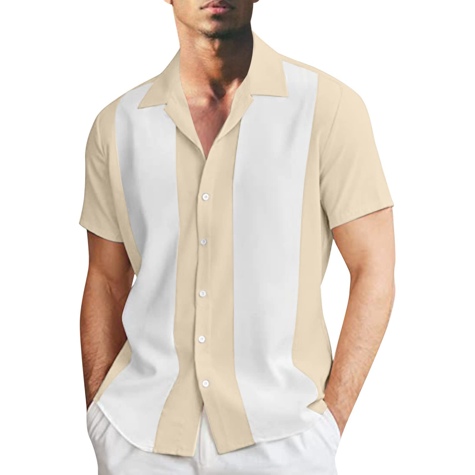 Men's Hawaiian Shirt Short Sleeve - Tropical Print Summer Casual Shirt for Men | Breathable Cowboy Kent Collar | Perfect for Beach Vacation, Luau Party & Business Casual Wear