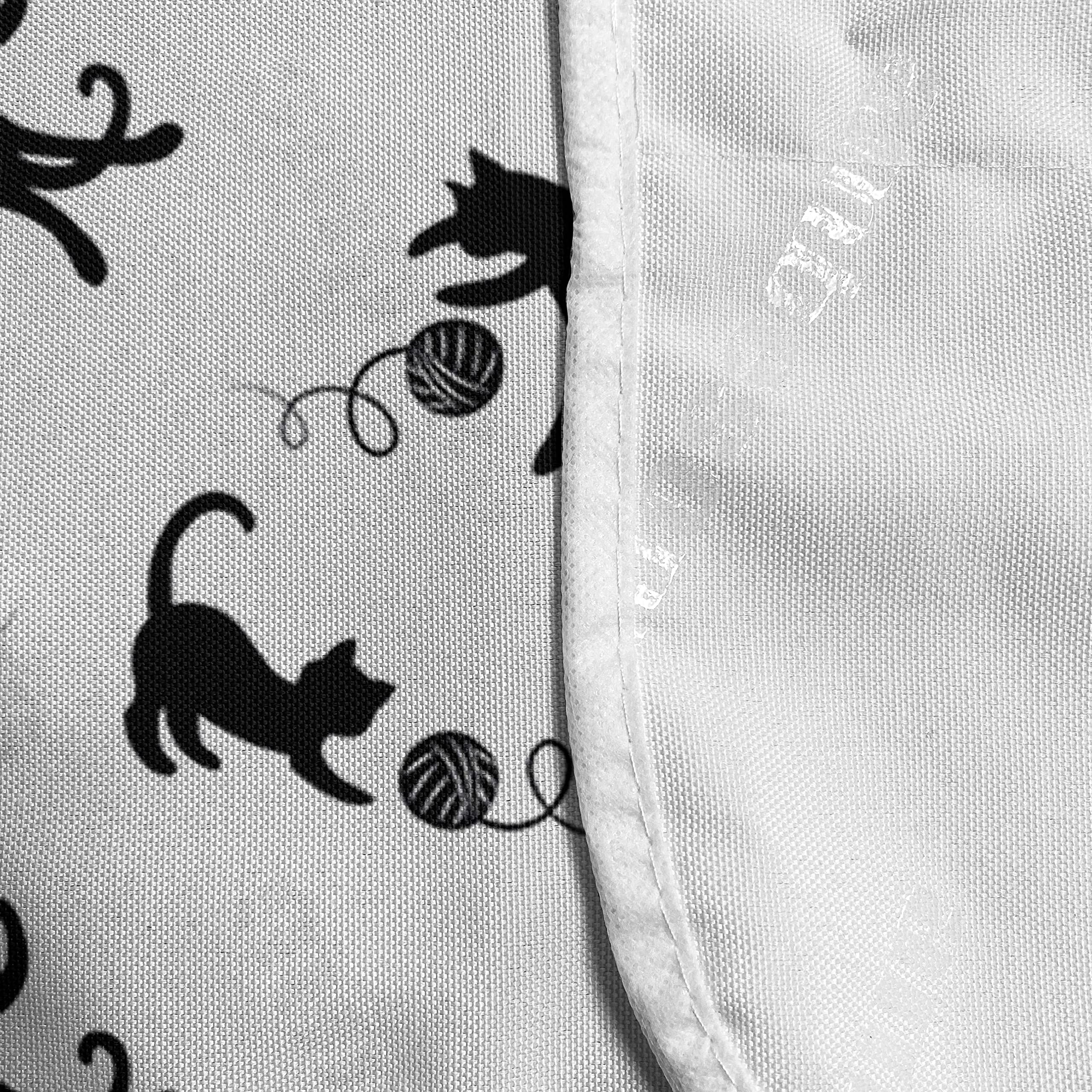 Ambesonne Cat Microwave Cover - Waterproof Kitchen Organizer with Pockets, Playful Kitties Design, 36