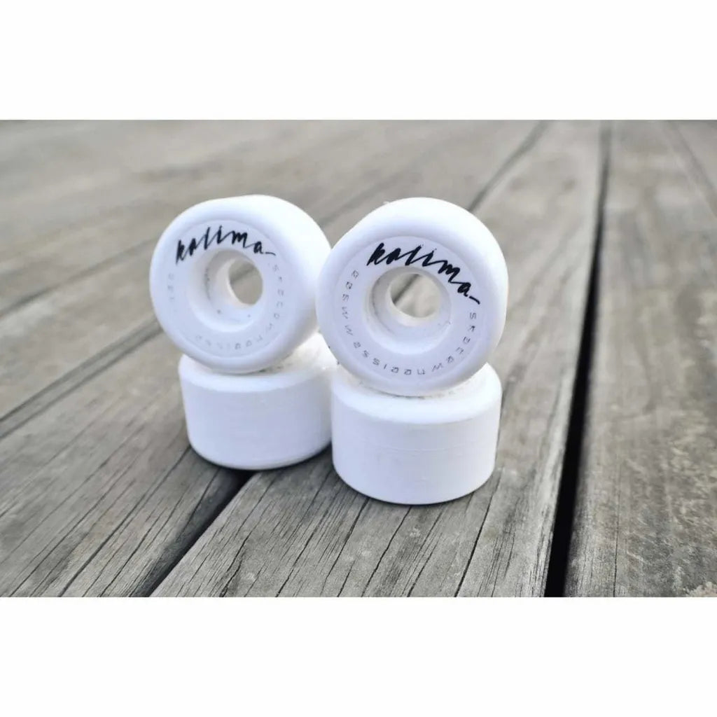 Kalima Skateboard Wheels - White - High-Performance Wheels for Smooth Rides on Streets and Skateparks