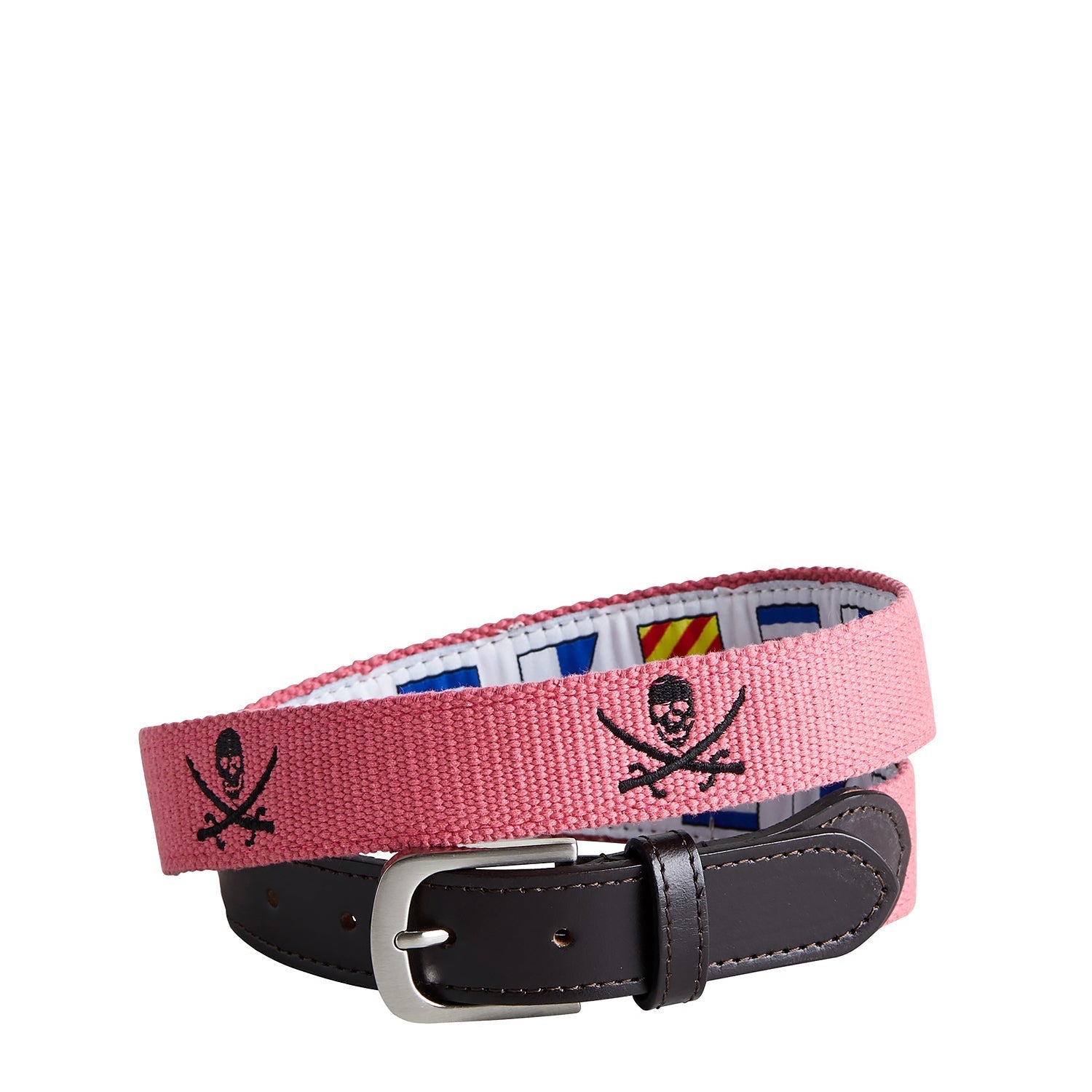 Bowsprit Belt Hurricane Red - Embroidered with Calico Jack Design - Pirate Style Fashion Accessory for Costume, Cosplay, and Themed Parties