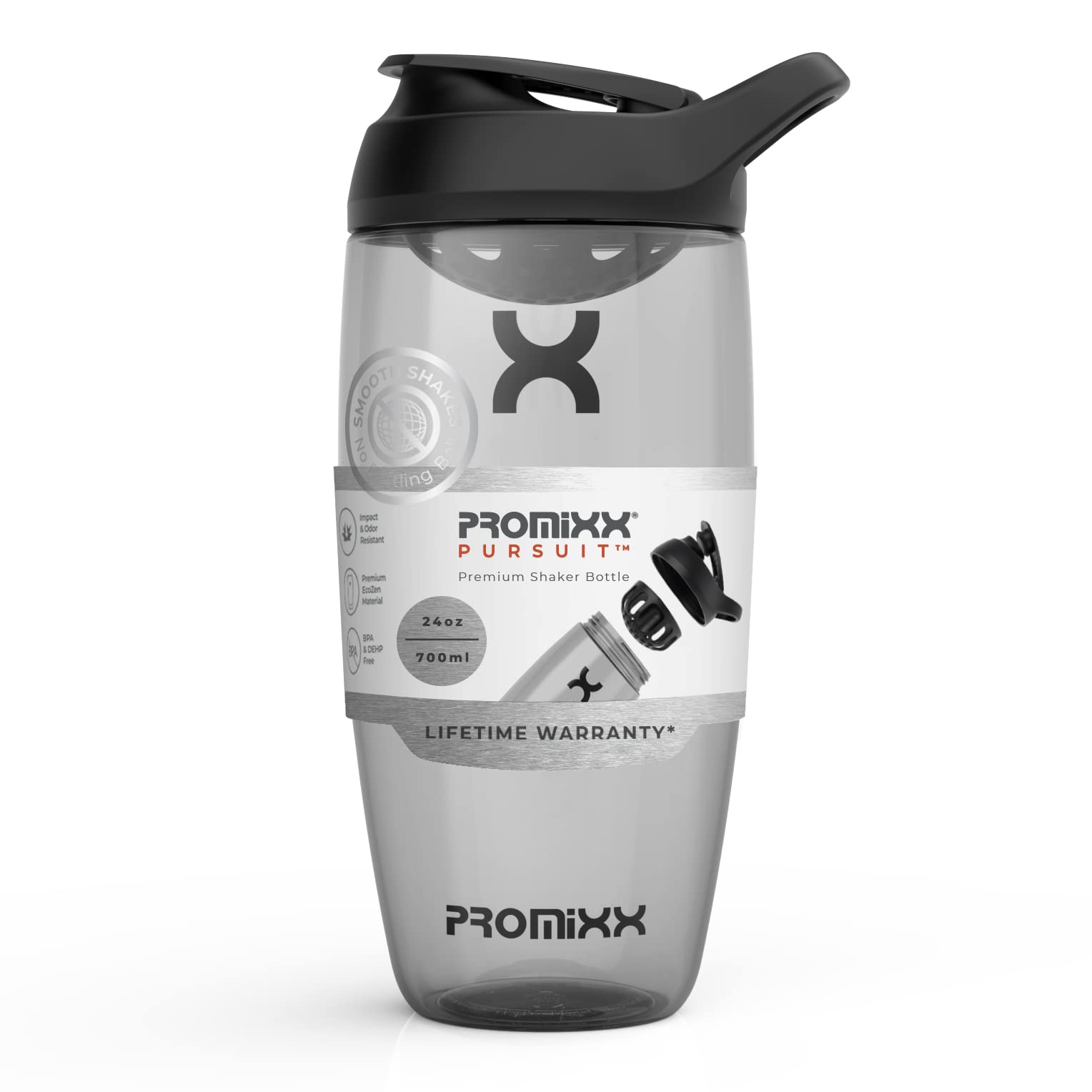 Promixx PURSUIT Protein Shaker Bottle - Premium BPA-Free Sports Water Bottle for Protein Powder, Pre-Workout & Supplements - Leakproof, Easy to Clean Shaker Cup - Perfect for Gym, Fitness & Post-Workout Recovery