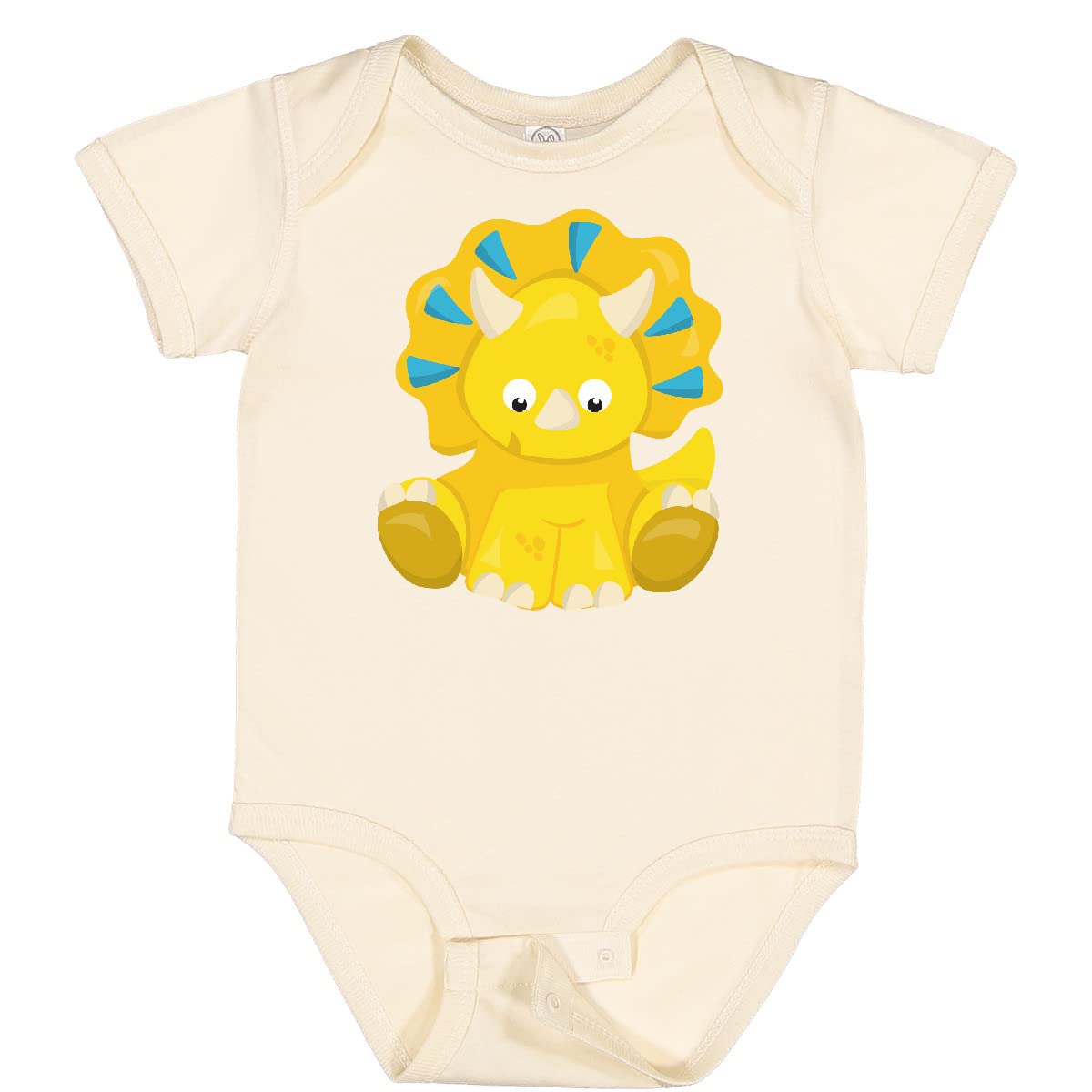 Inktastic Adorable Dinosaur Baby Bodysuit - Cute Dino & Triceratops Design for Infants | Perfect for Playtime, Nursery Decor & Dinosaur-Themed Parties
