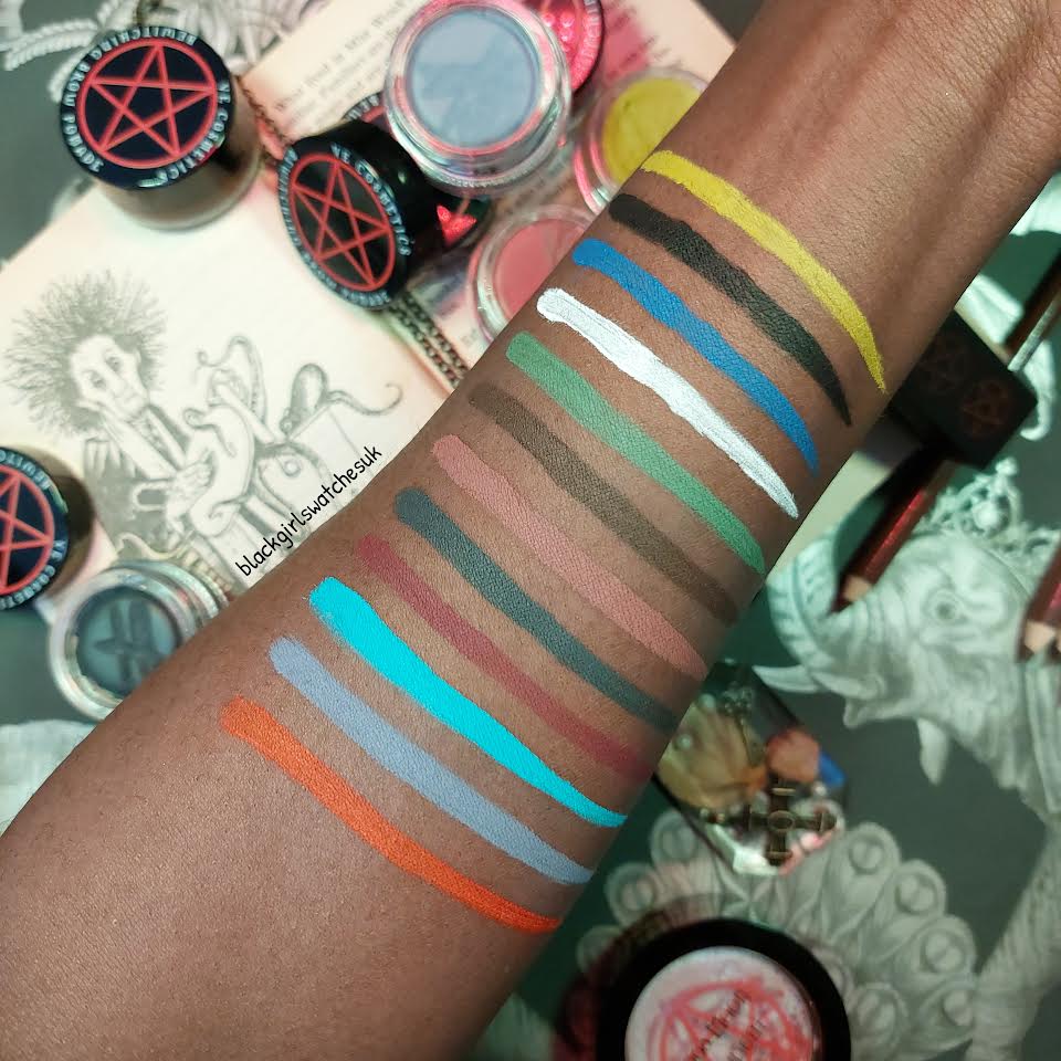 Waterproof Long-Lasting Brow Pomade - Turquoise (10 Pack) for Bold Eyebrow Makeup | Perfect for Daily Wear, Parties & Cosplay