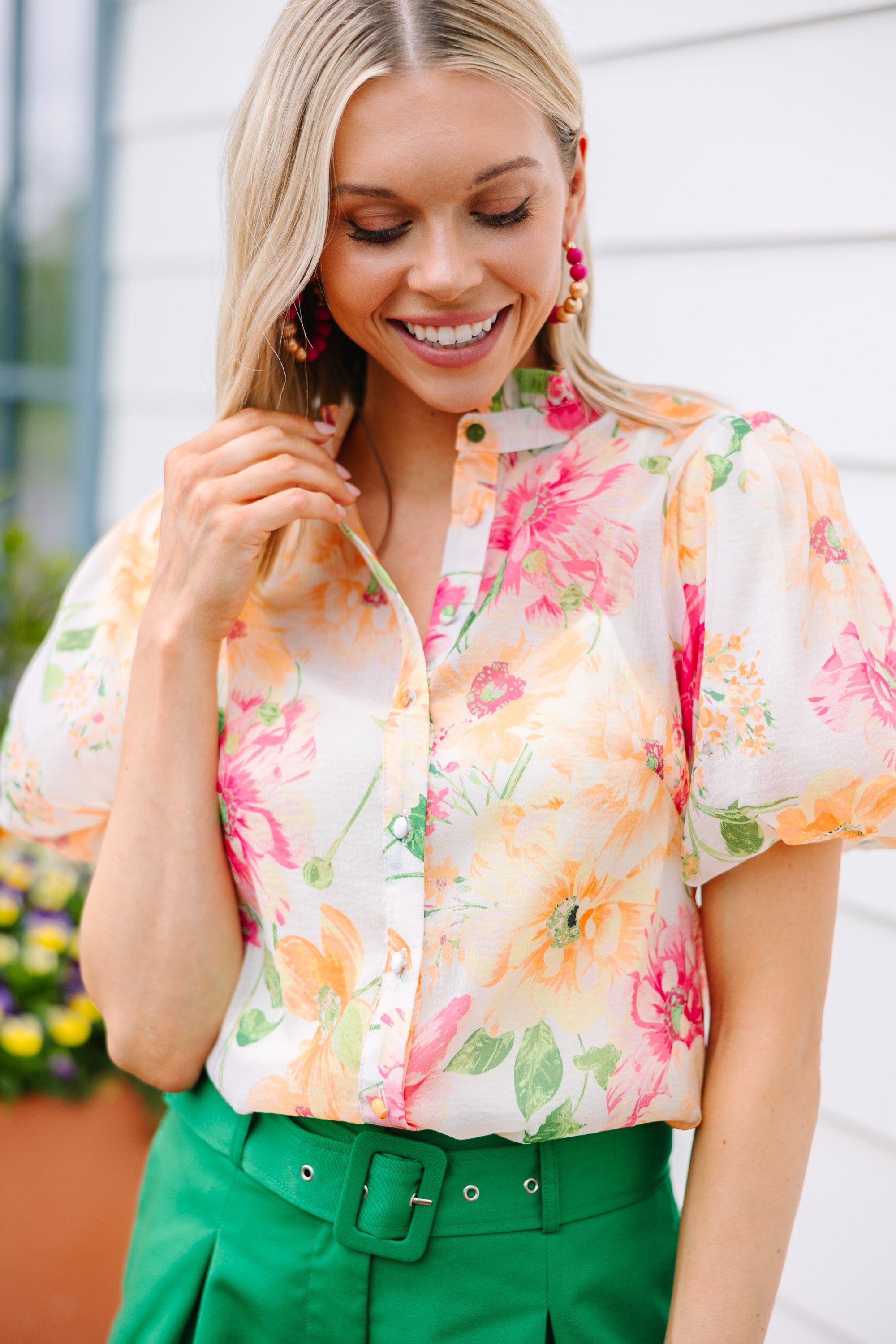 Better Believe It Yellow Floral Blouse - Women's Flowy Boho Chic Top for Spring & Summer | Perfect for Casual Outings, Beach Vacations & Date Nights