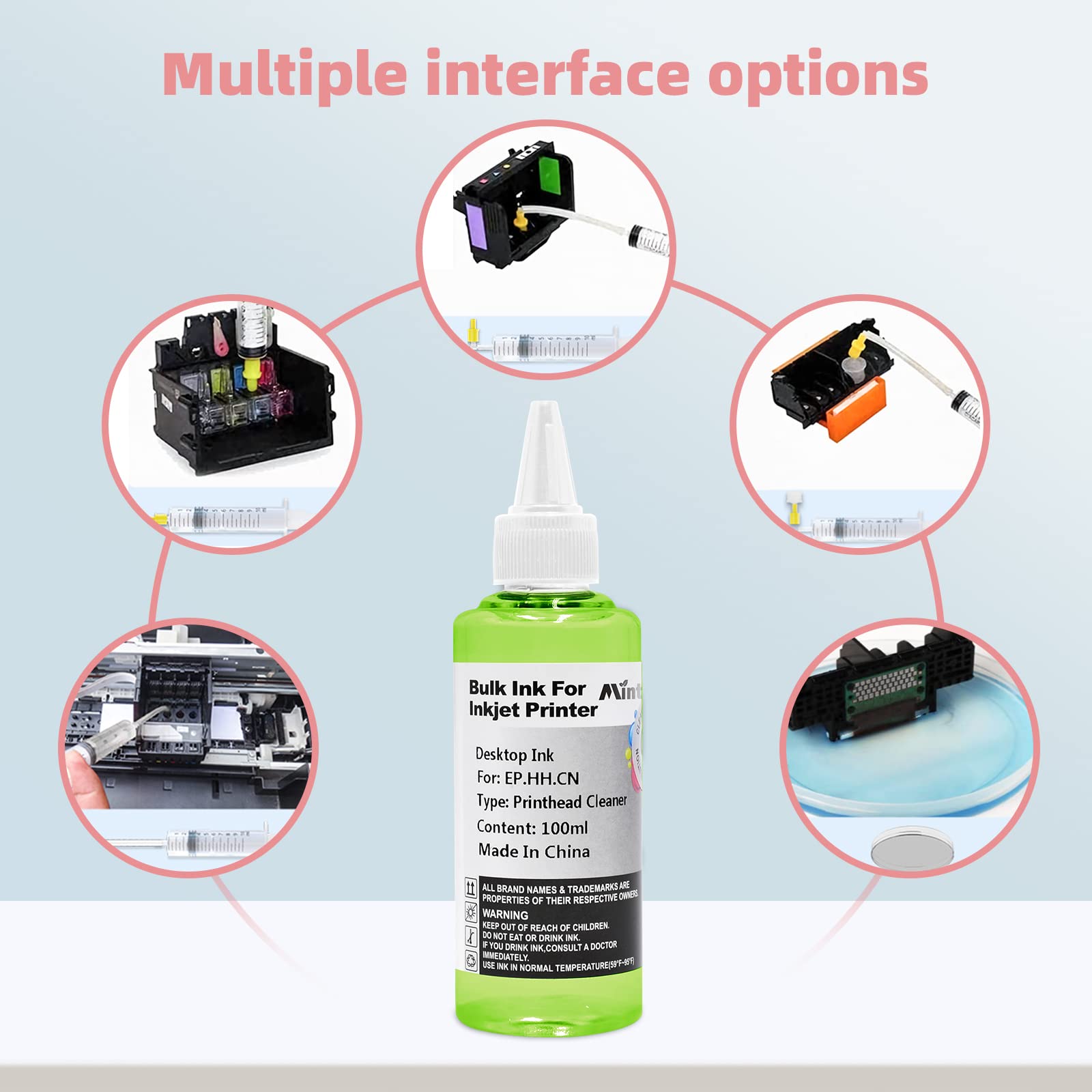 HP Brother Canon Sublimation Epson Ecotank Printer Head Cleaning Kit - Universal Printhead Cleaner for HP Inkjet, Canon, Brother Printers - Perfect for Home Office & Photo Printing Maintenance
