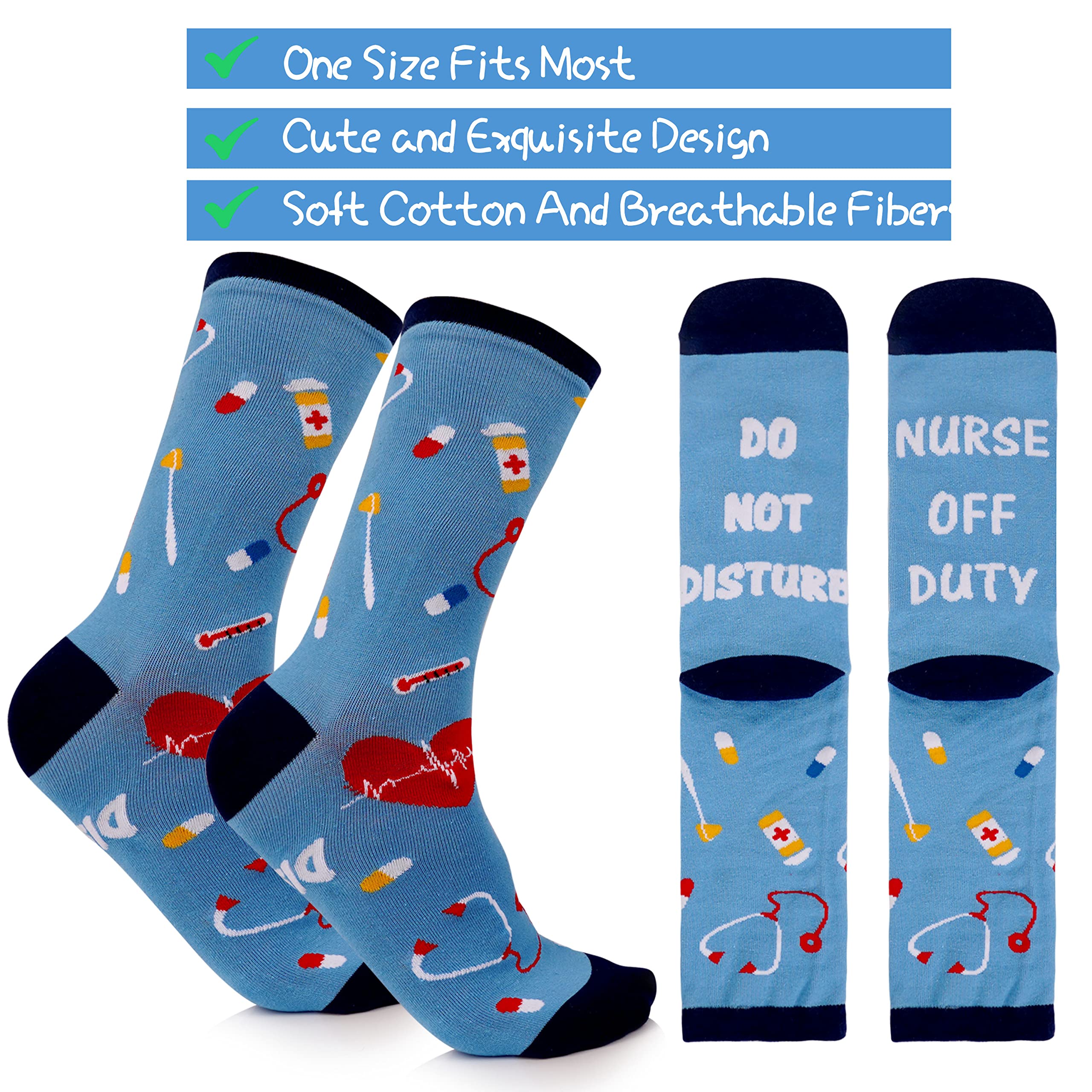 Funny Nurse Socks - Best Nurse Off Duty Socks for Women | Nurse Appreciation Gift for Nurses Week, Graduation & Medical Professionals | Comfortable & Cute Work Socks for Healthcare Workers
